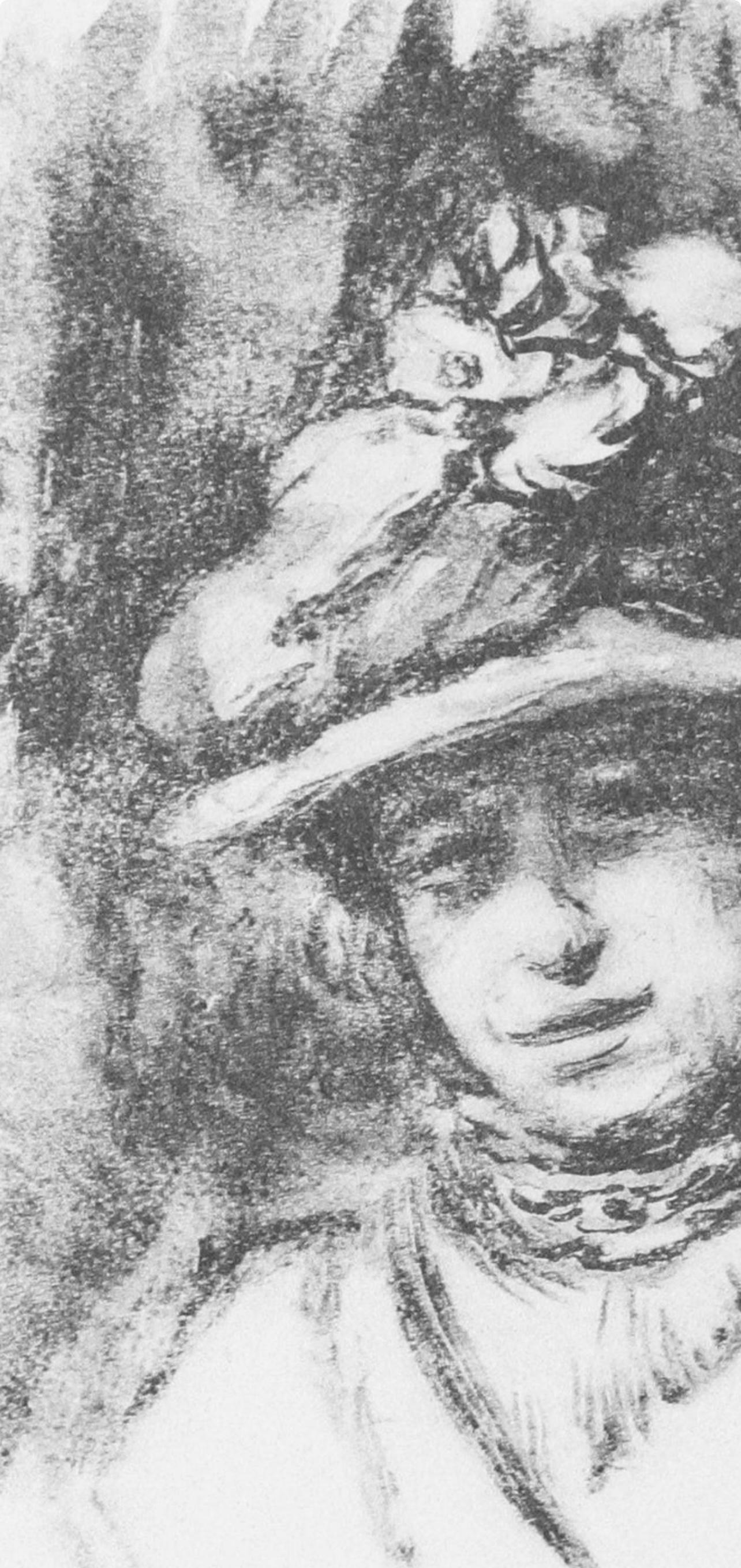 Renoir (tariff free*), Portrait de Jeanne Baudot (after) - Impressionist Print by Pierre-Auguste Renoir
