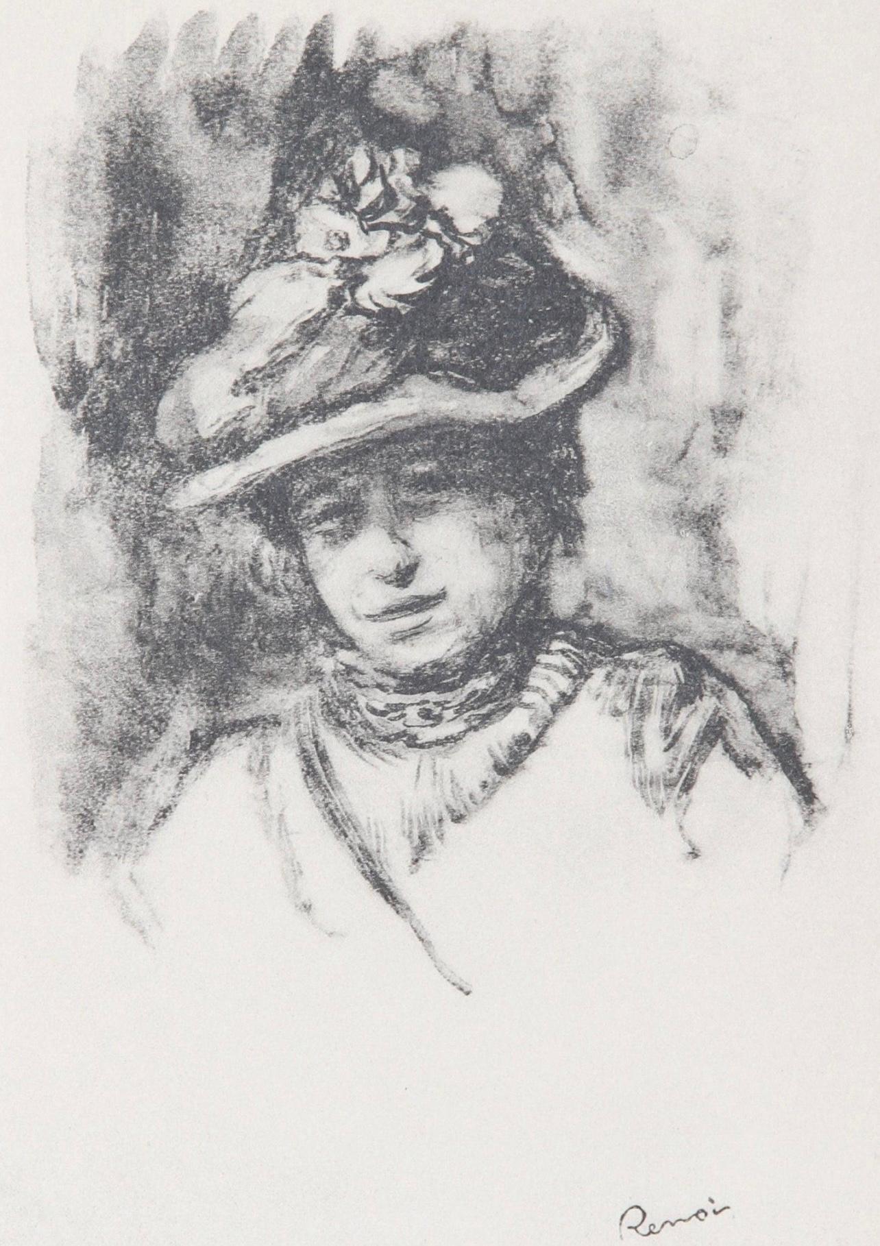 Landscape Print de Pierre-Auguste Renoir - Renoir, Retrato de Jeanne Baudot, Les Lithographies de Renoir (después)