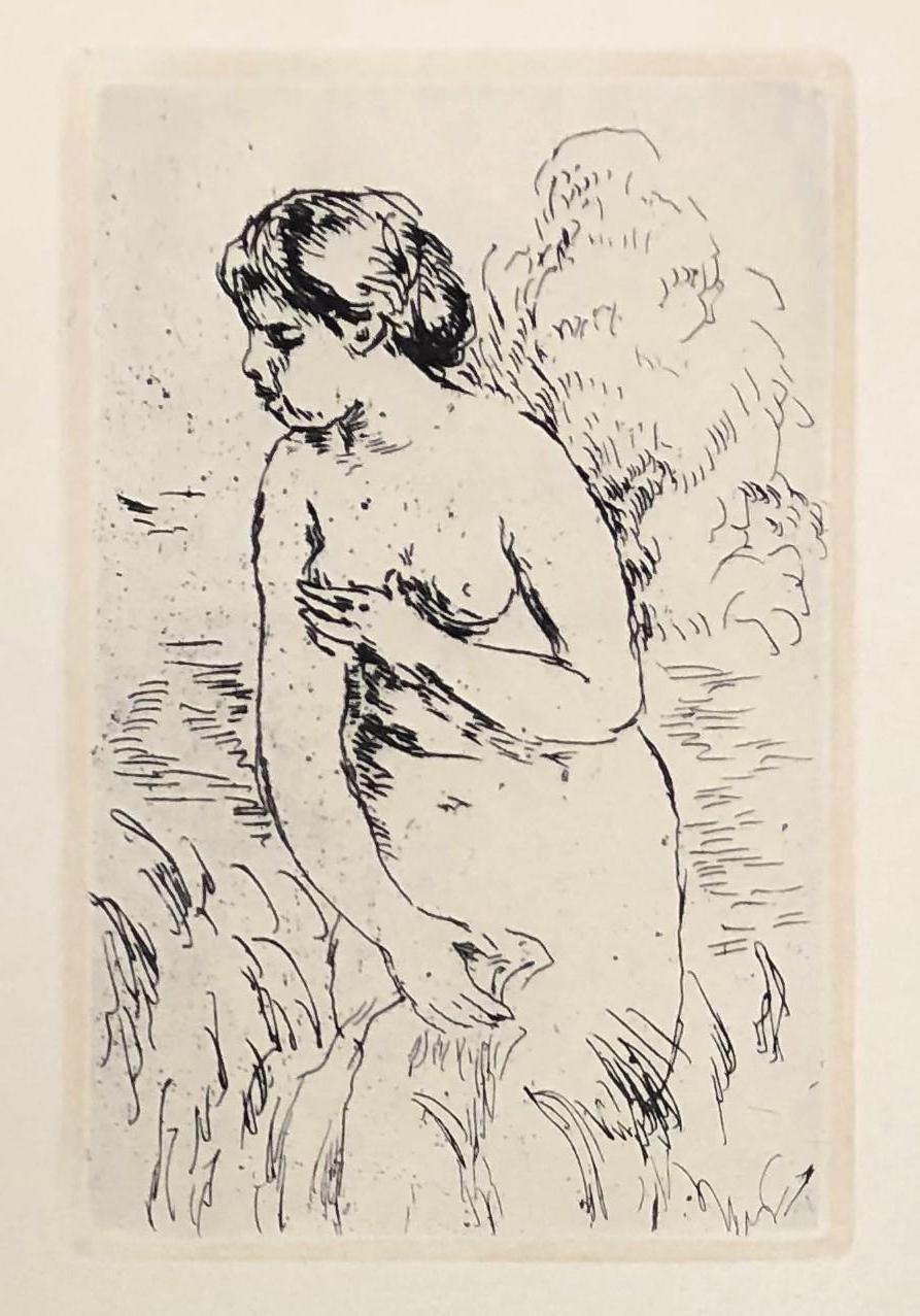 Standing Swimmer - Drypoint 1910 - Print by Pierre-Auguste Renoir