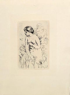 Antique Standing Swimmer - Drypoint 1910