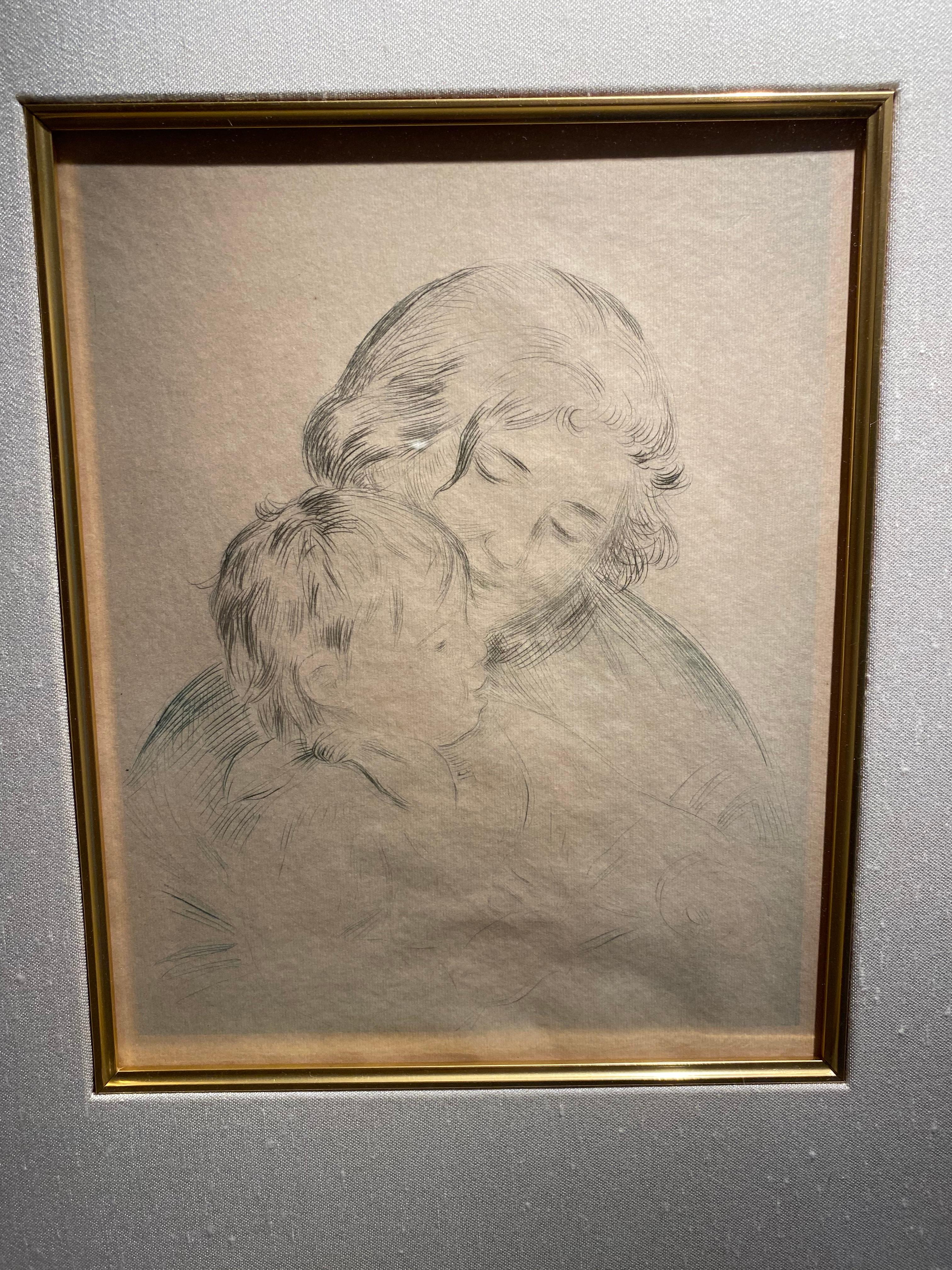 Une Mre et un enfant (Jean Renoir) - Print de Pierre-Auguste Renoir