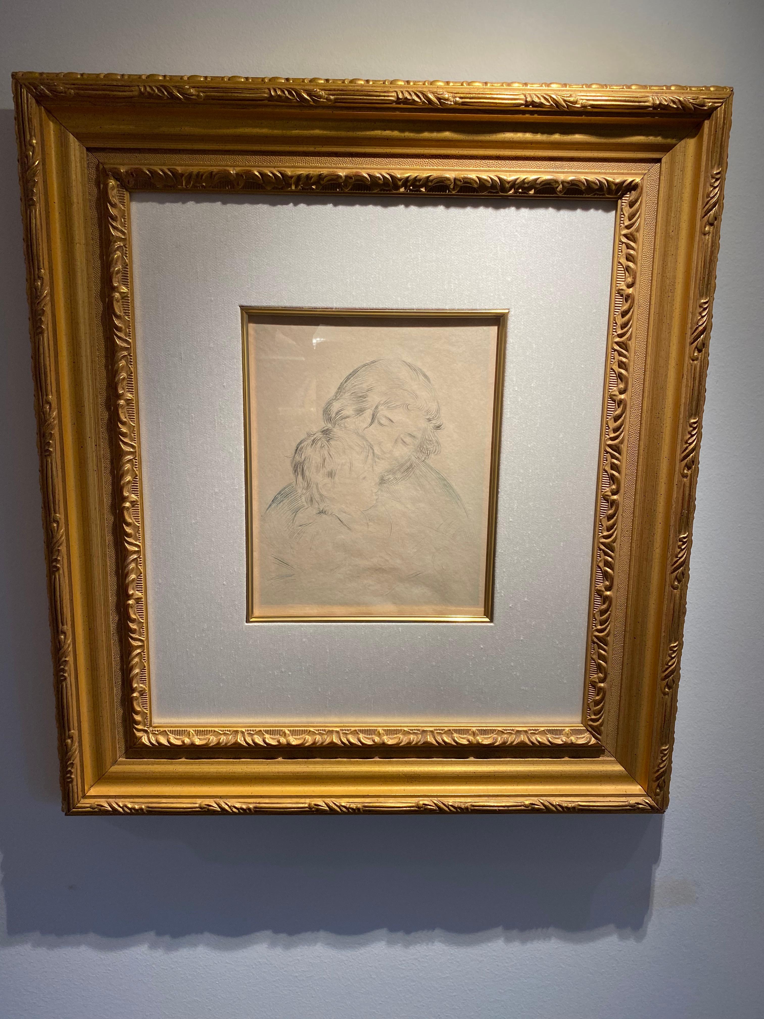 Une Mre et un enfant (Jean Renoir) - Impressionnisme Print par Pierre-Auguste Renoir