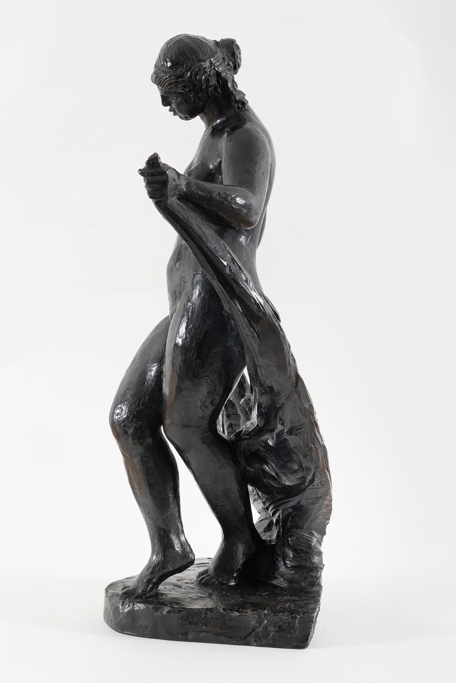 Danseuse au Voile, Renoir, Escultura, impresionismo, mujer desnuda, desnudo, bronce - Sculpture Impresionista de Pierre-Auguste Renoir