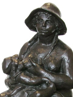"La Maternite, " bronze portrait statue by Pierre-Auguste Renoir