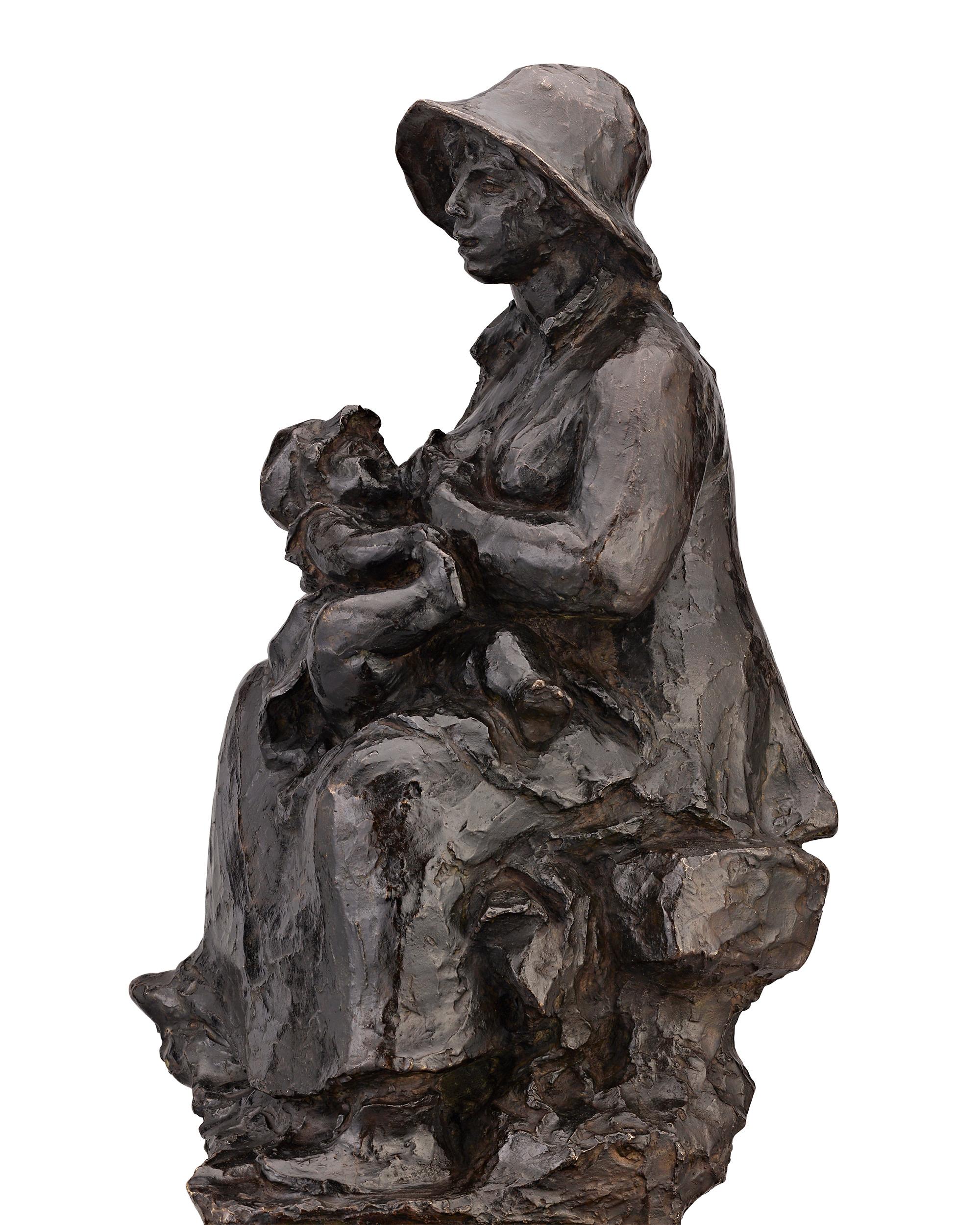 La Maternité - Impressionist Sculpture by Pierre-Auguste Renoir