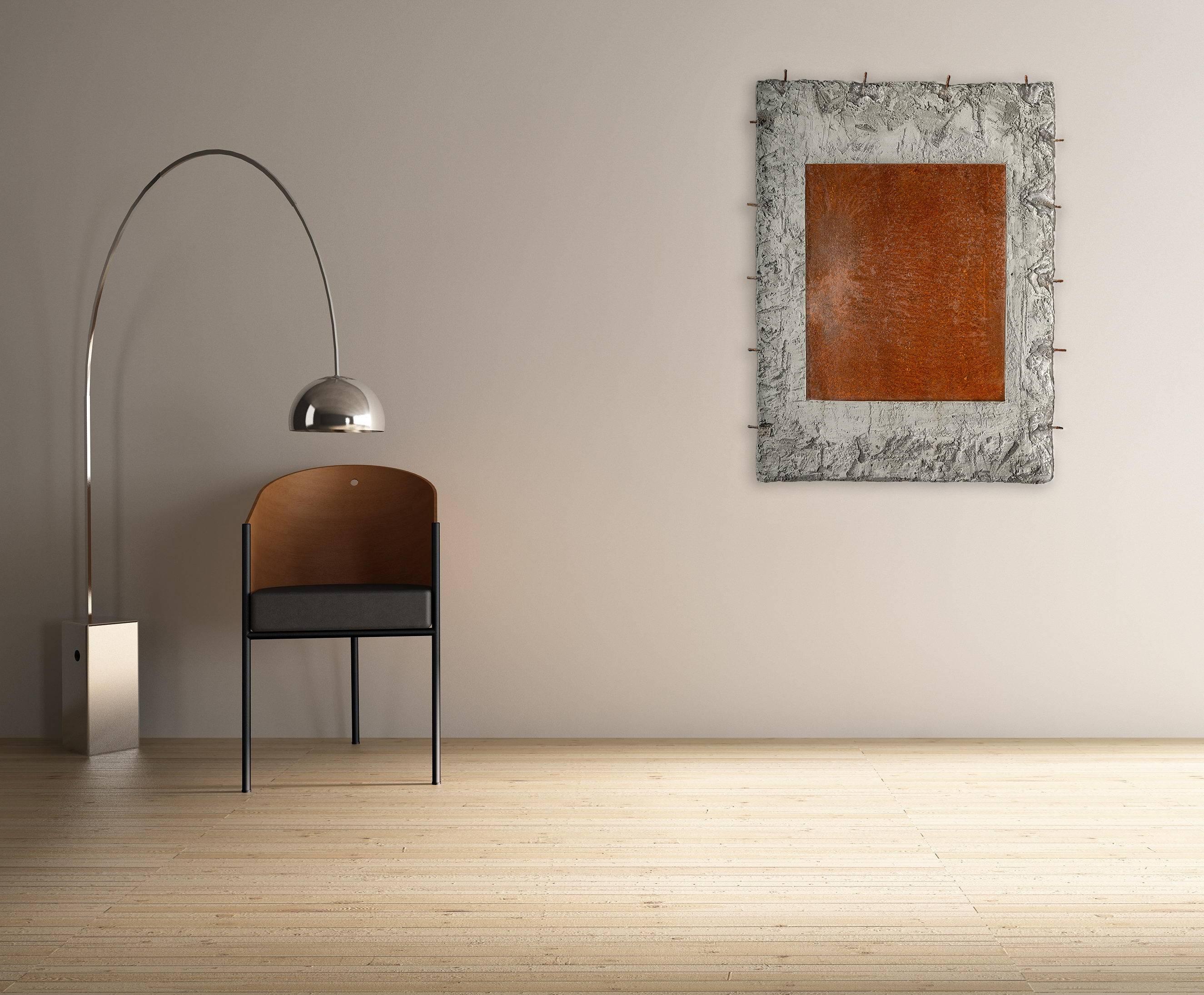 Still Steel (pittura astratta) - Mixed Media Art Astrattismo geometrico di Pierre Auville