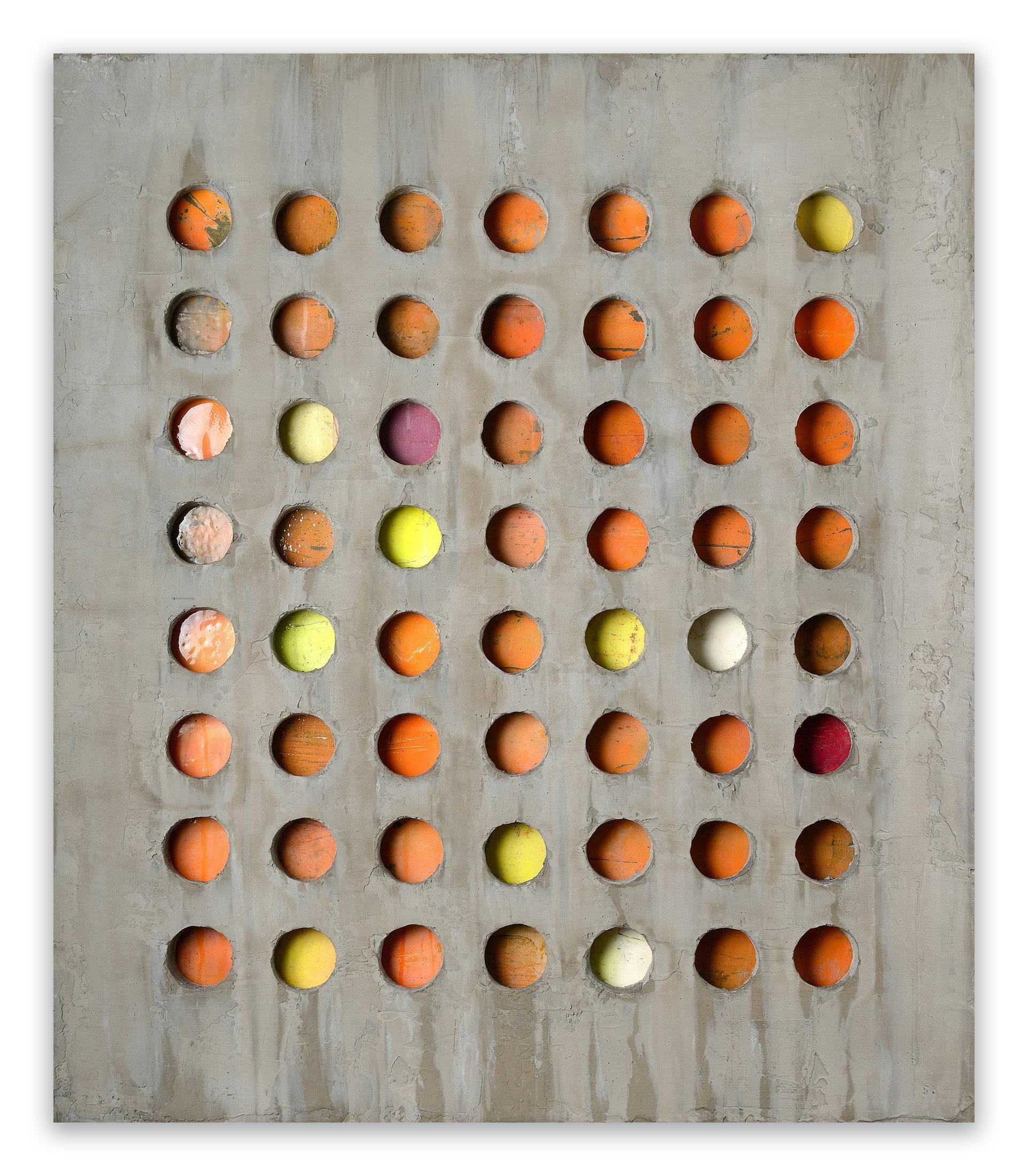 Pierre Auville Abstract Painting - 56 circles