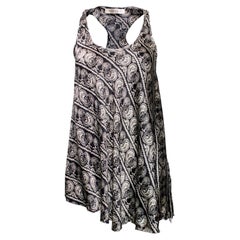 Pierre Balmain, asymmetric top with paisley print.