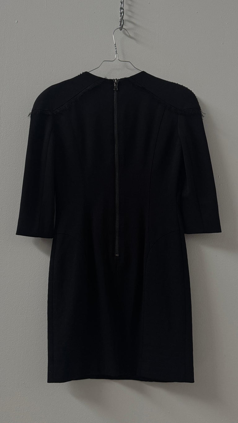Pierre Balmain Black Mini Dress with Studs For Sale at 1stDibs