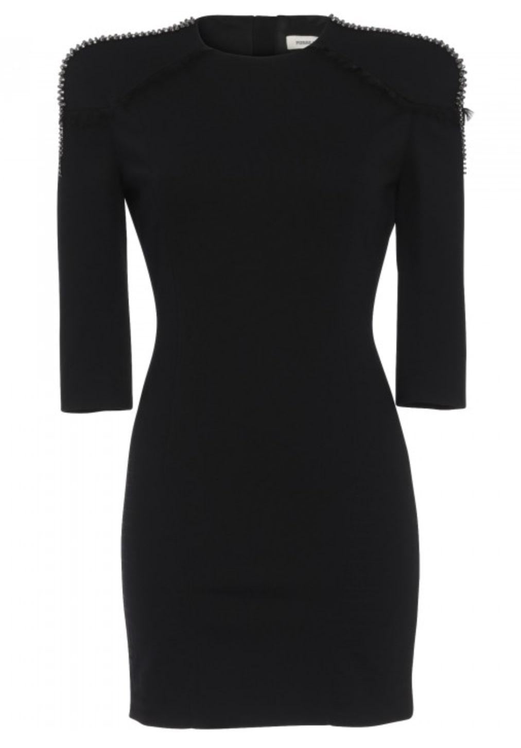 Pierre Balmain Schwarzes Minikleid mit Nieten im Angebot 6