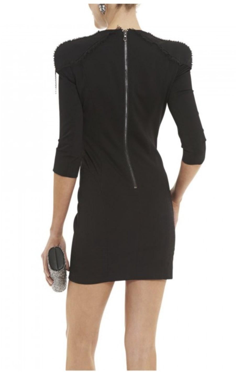 Pierre Balmain Schwarzes Minikleid mit Nieten im Angebot 7