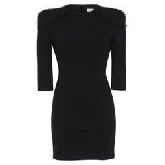 Pierre Balmain Black Mini Dress with Studs