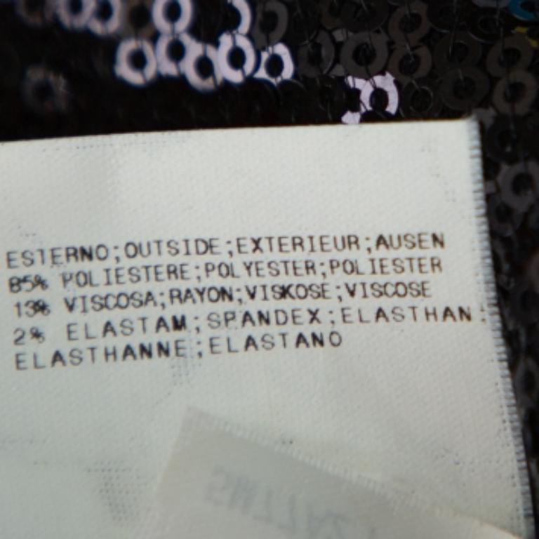 Pierre Balmain Top nero in maglia oversize impreziosito da paillettes M. I. In condizioni buone in vendita a Dubai, Al Qouz 2