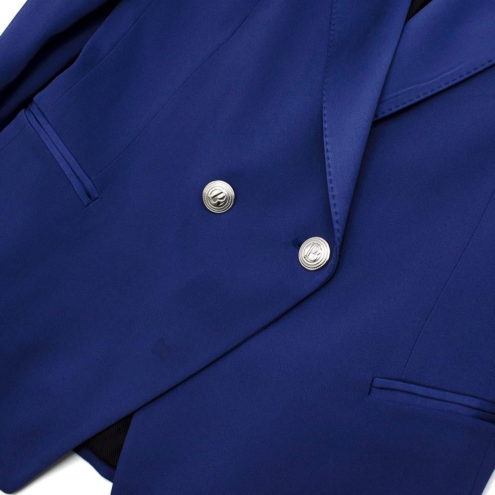 Women's Pierre Balmain Blue Tuxedo Jacket - Size US 8