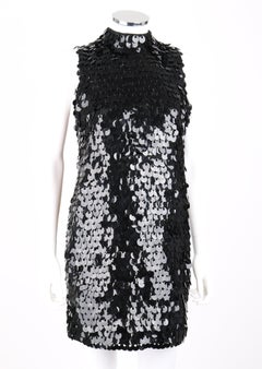 PIERRE BALMAIN, 1960 ca., abito a maglia nera con paillette che si appende a un cocktail a go go