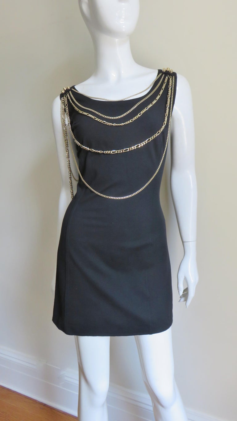 Pierre Balmain Dress with Chains For Sale at 1stDibs clothing chain, chains clothing, nice