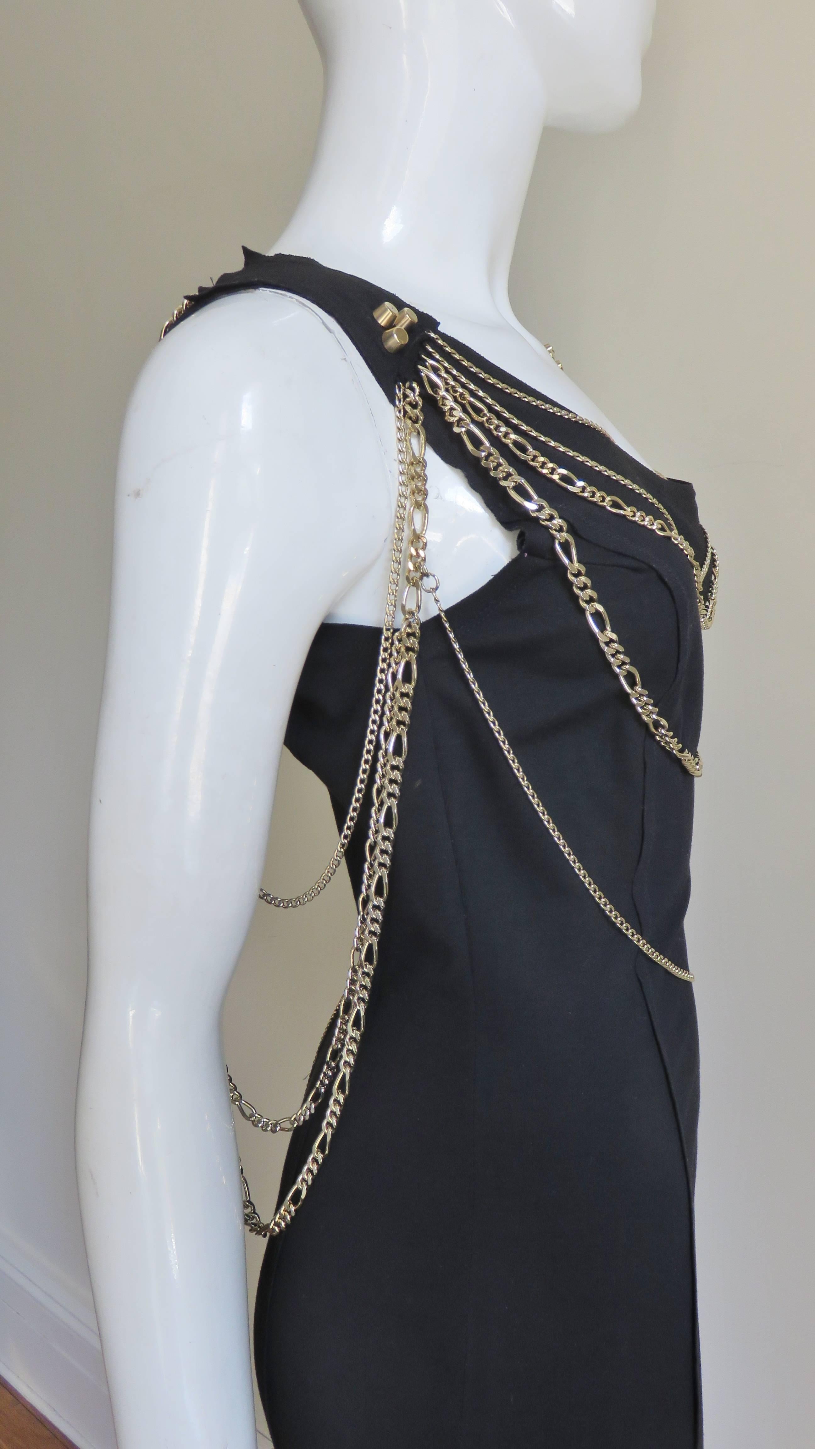 Pierre Balmain Dress with Chains  For Sale 3