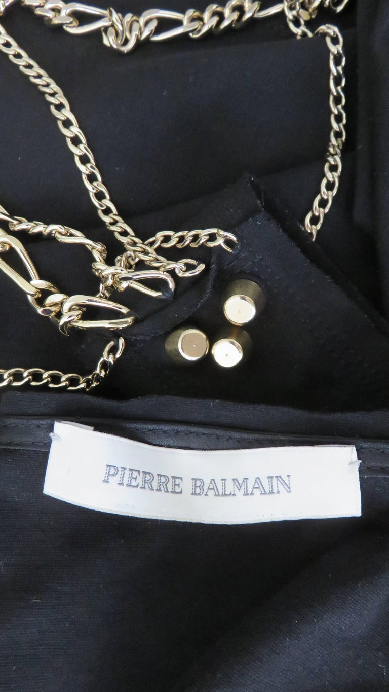 Pierre Balmain Dress with Chains For Sale at 1stDibs clothing chain, chains clothing, nice