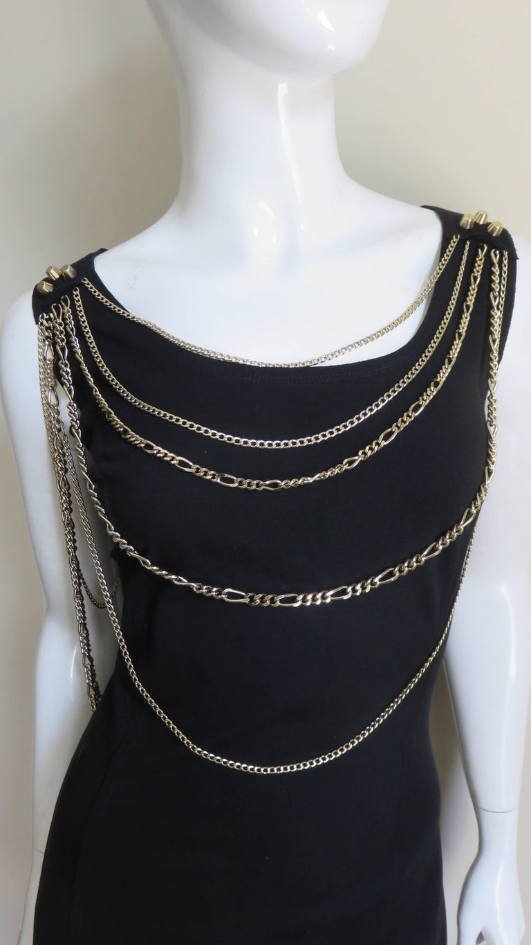 Pierre Balmain Dress with Chains For Sale at 1stDibs | clothing chain ...