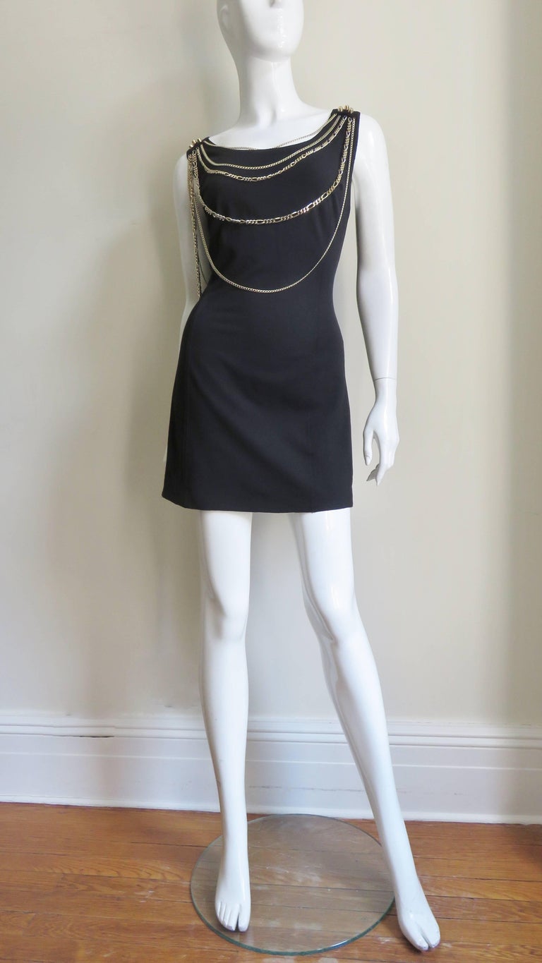 Pierre Balmain Dress with Chains For Sale at 1stDibs clothing chain, chains clothing, nice