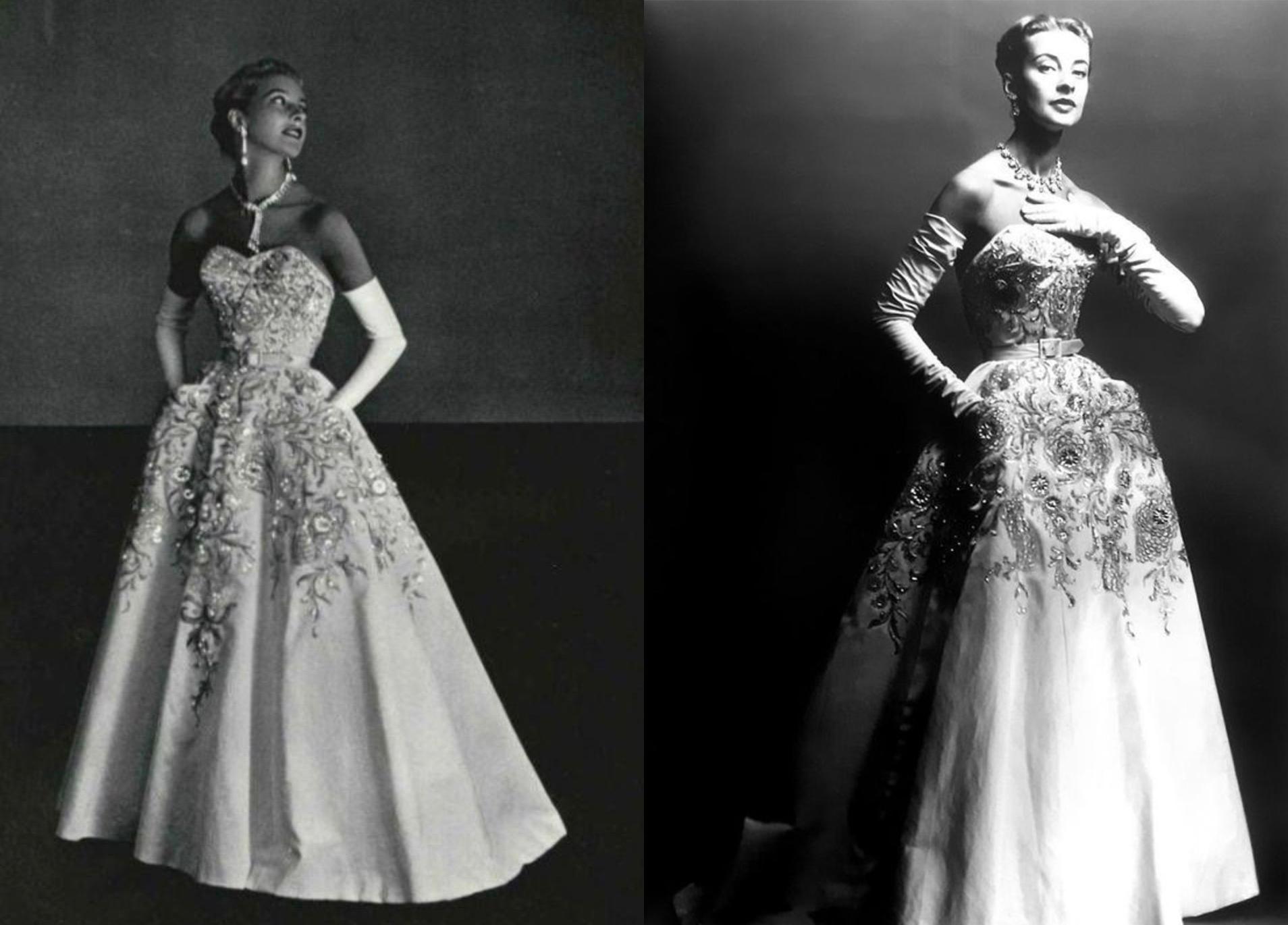 Pierre Balmain Couture Ballgown  1955 Iconic Gown Dress For Sale 2