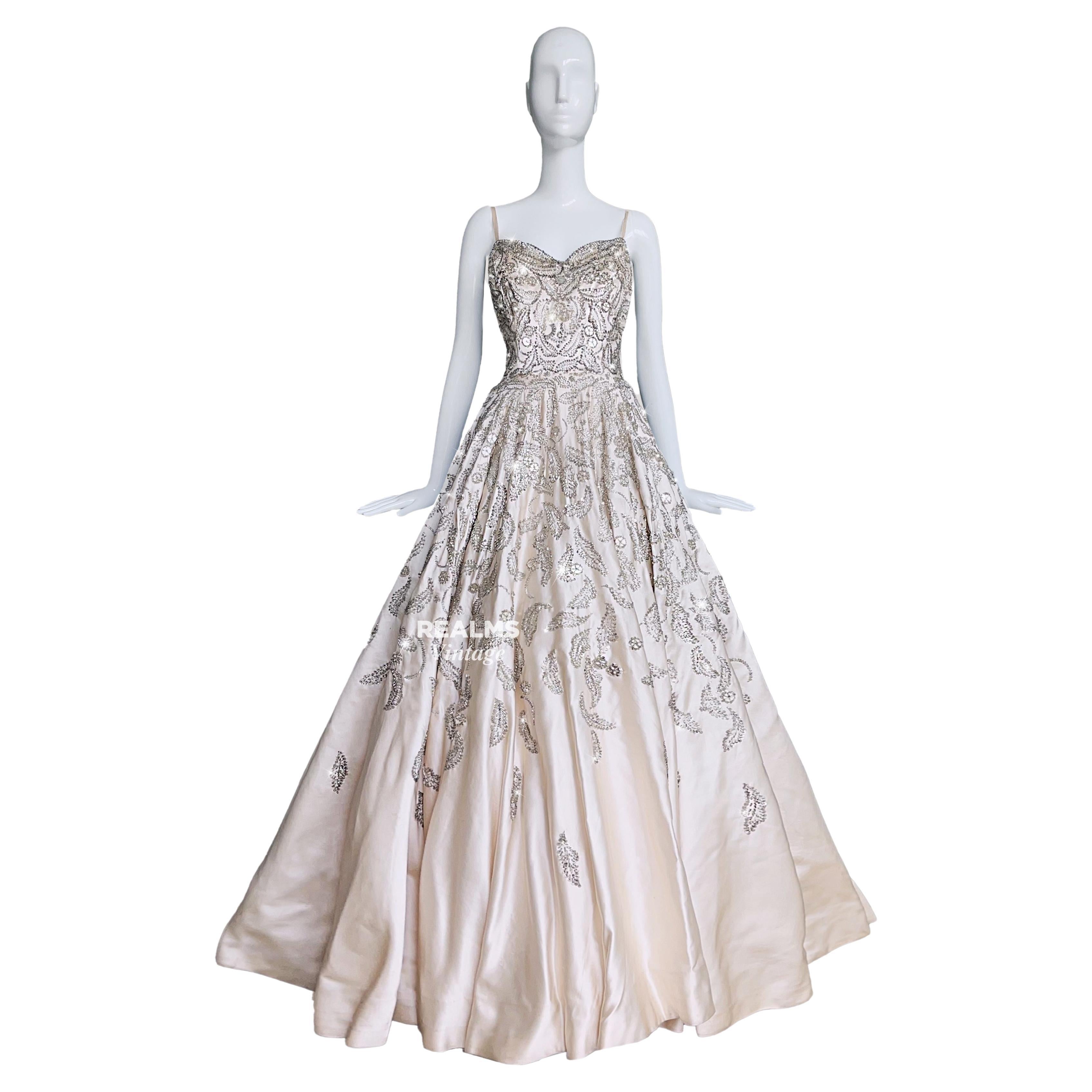 Pierre Balmain Couture Ballgown  1955 Iconic Dress For Sale