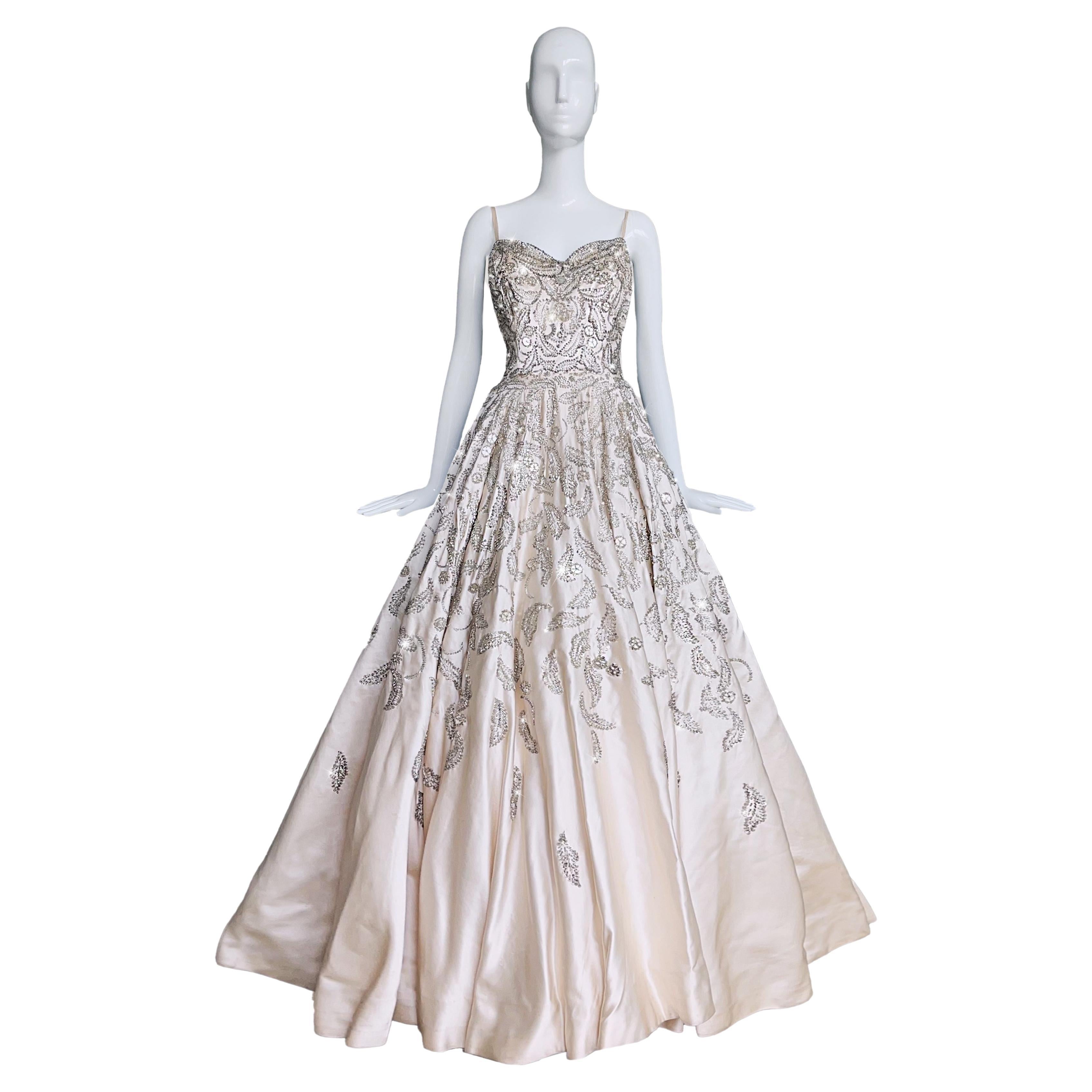 Pierre Balmain Couture Ballgown  1955 Iconic Gown Dress For Sale
