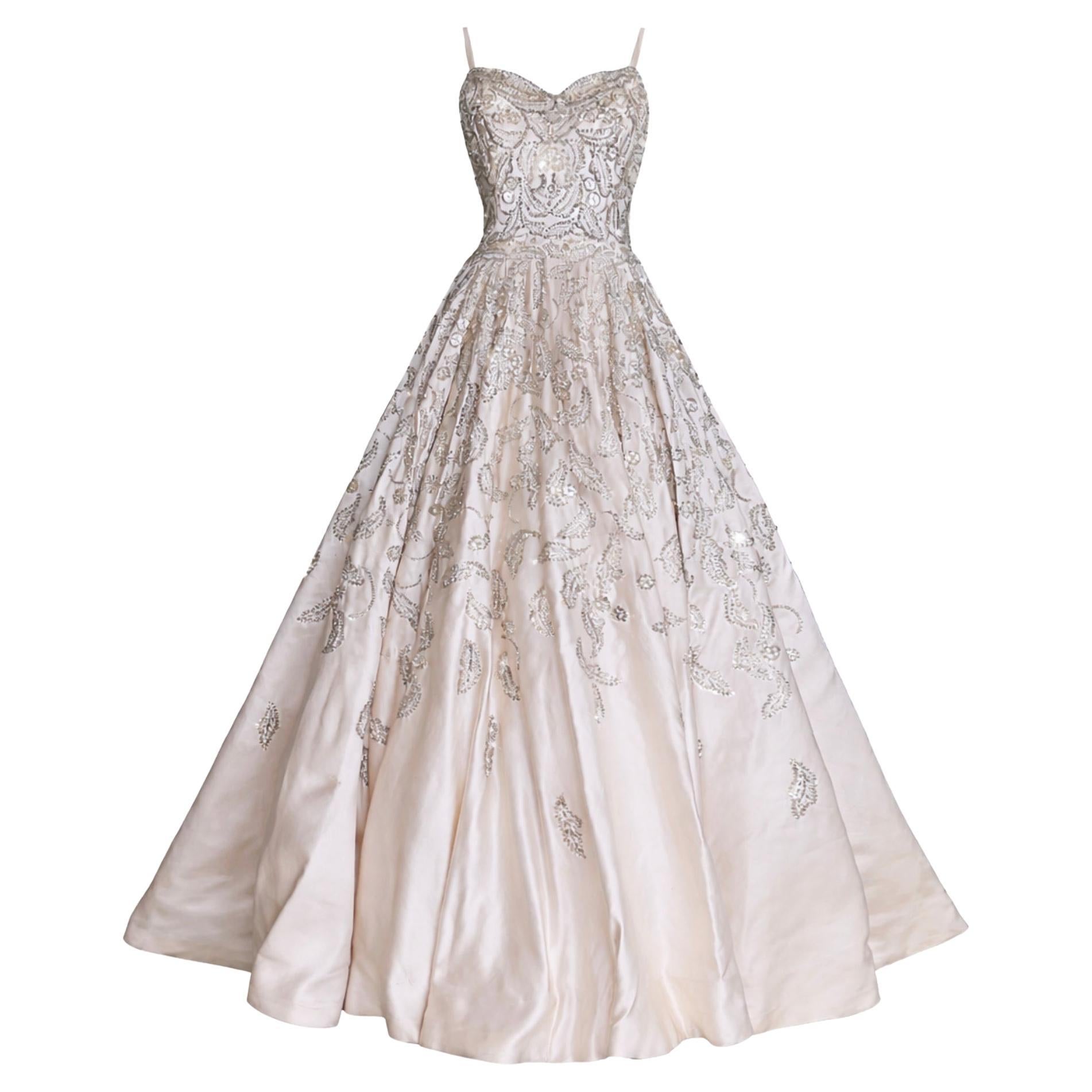 Pierre Balmain Couture Ballgown  1955 Iconic Gown Dress For Sale