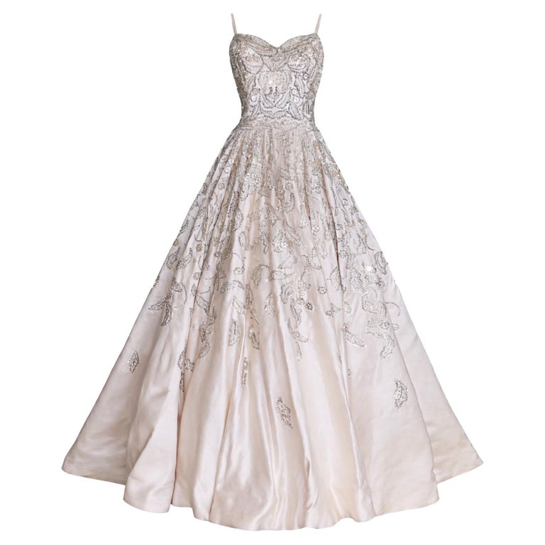 Pierre Balmain Couture Ballgown 1955 Iconic Gown Dress For Sale at 1stDibs