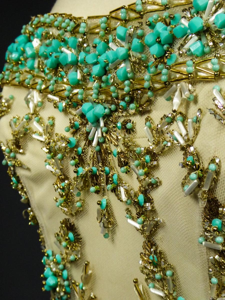 Pierre Balmain Couture Besticktes Cocktailkleid Nummer 127770 - Frühling 1963 6