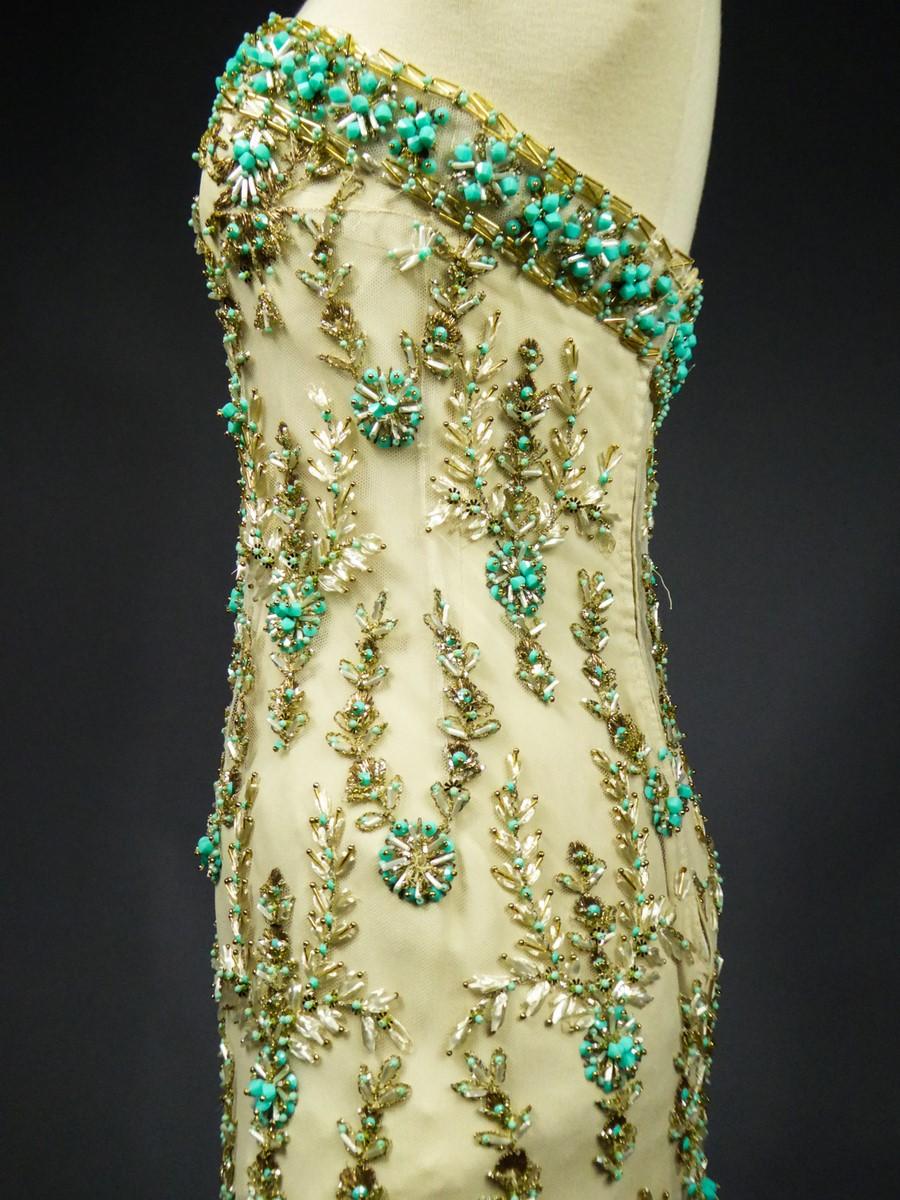 Pierre Balmain Couture Embroidered Cocktail Dress Numbered 127770 - Spring 1963 6