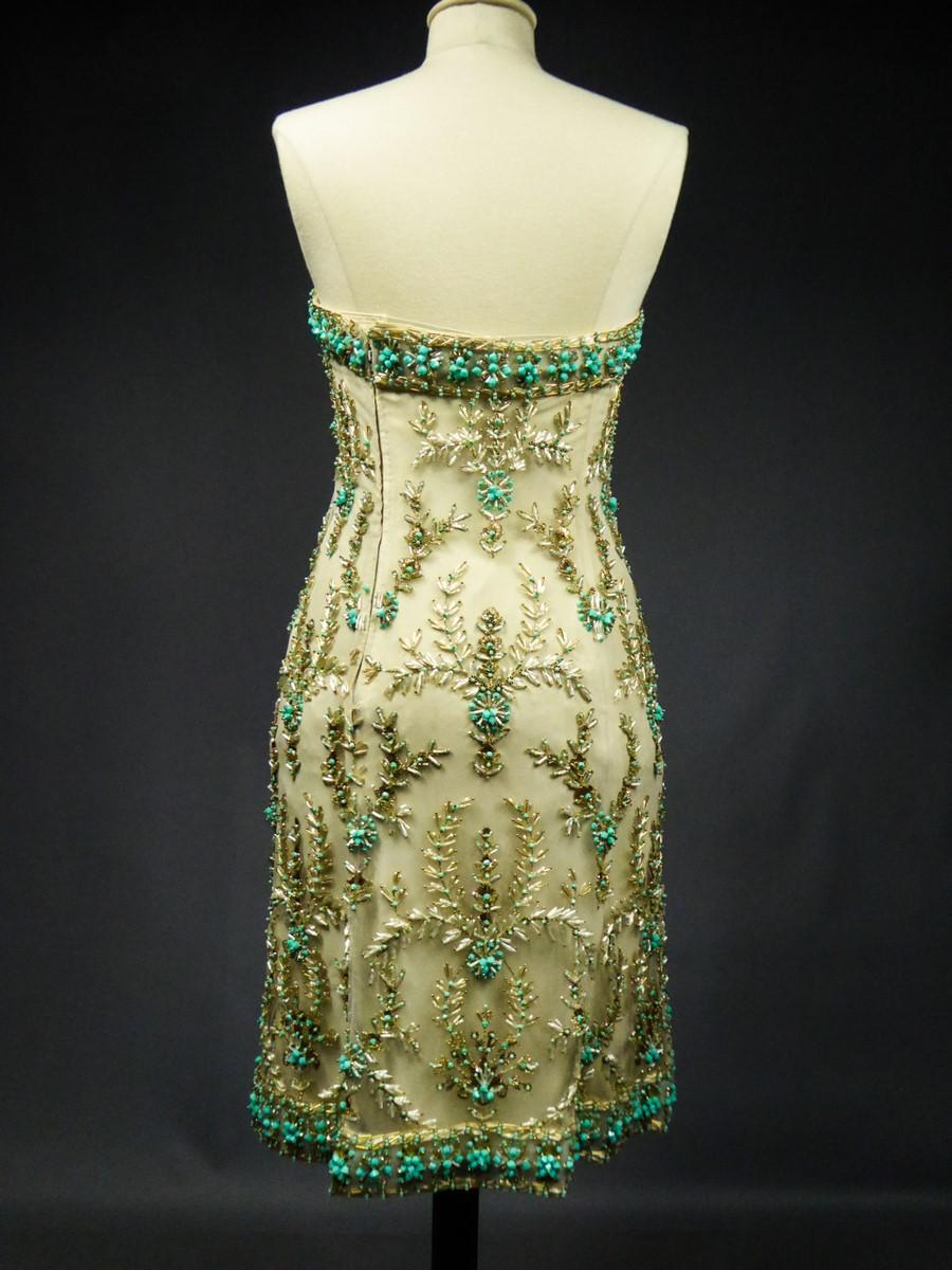 Pierre Balmain Couture Embroidered Cocktail Dress Numbered 127770 - Spring 1963 7
