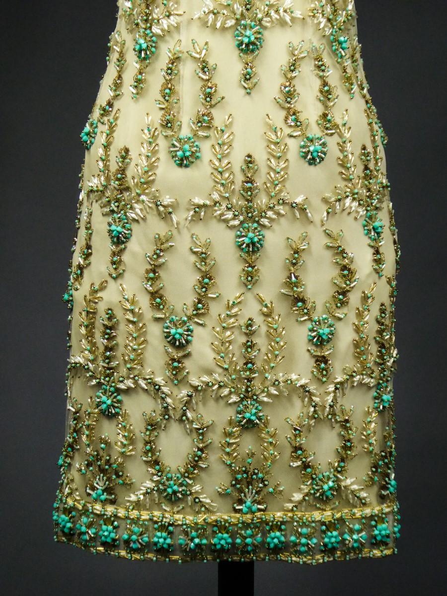 Pierre Balmain Couture Embroidered Cocktail Dress Numbered 127770 - Spring 1963 1