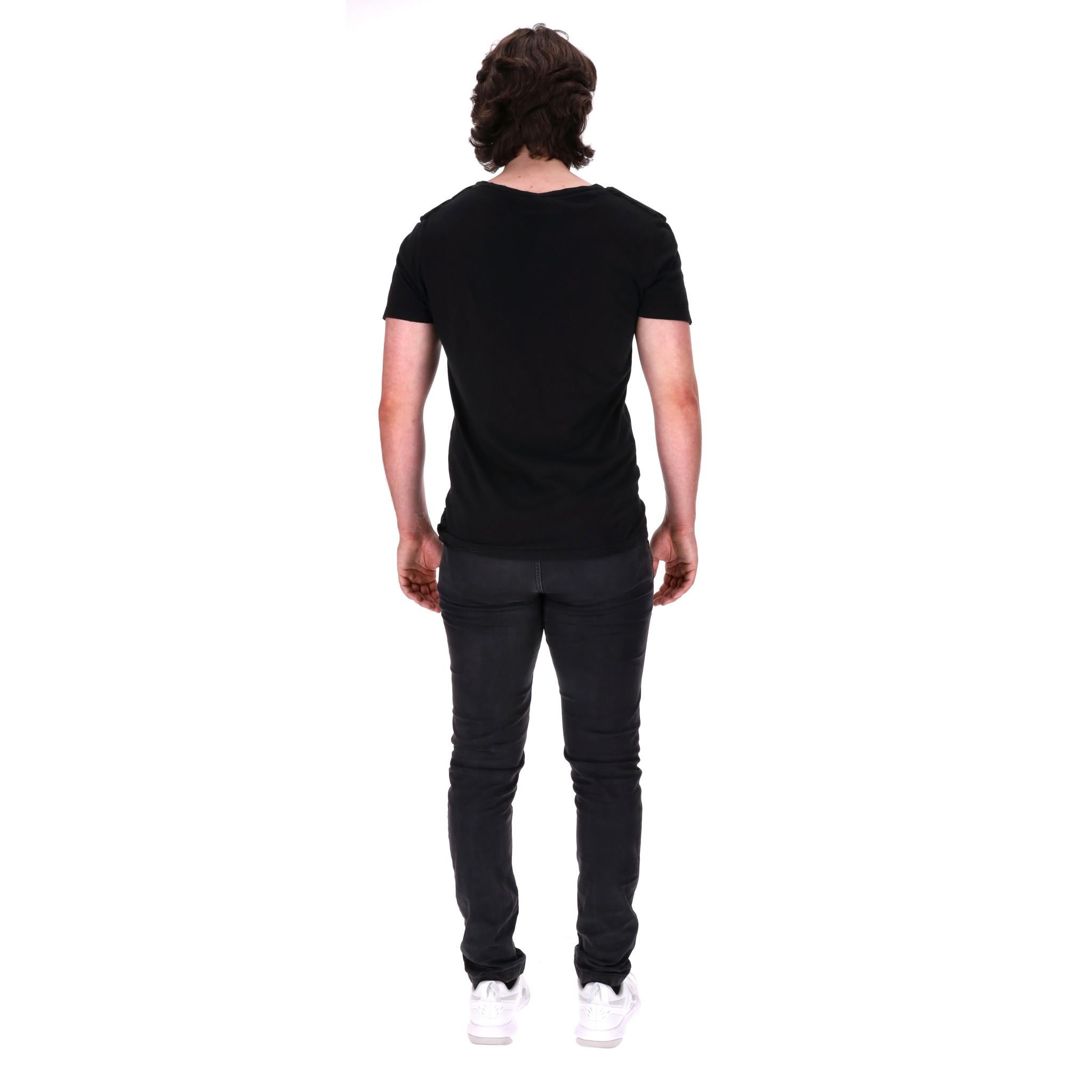 Pierre Balmain Distressed Cotton T-Shirt In Excellent Condition For Sale In London, GB