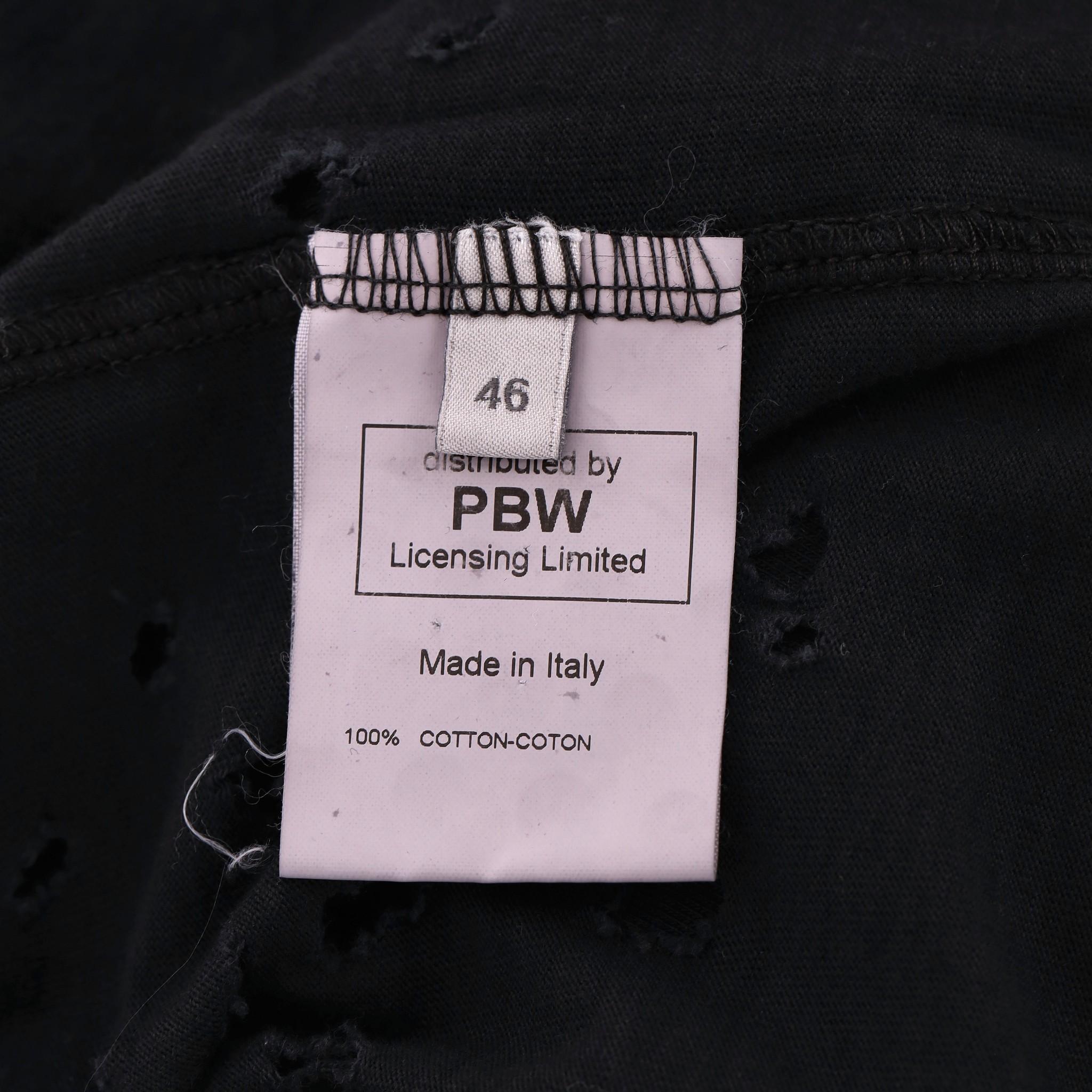 Pierre Balmain Distressed Cotton T-Shirt For Sale 3