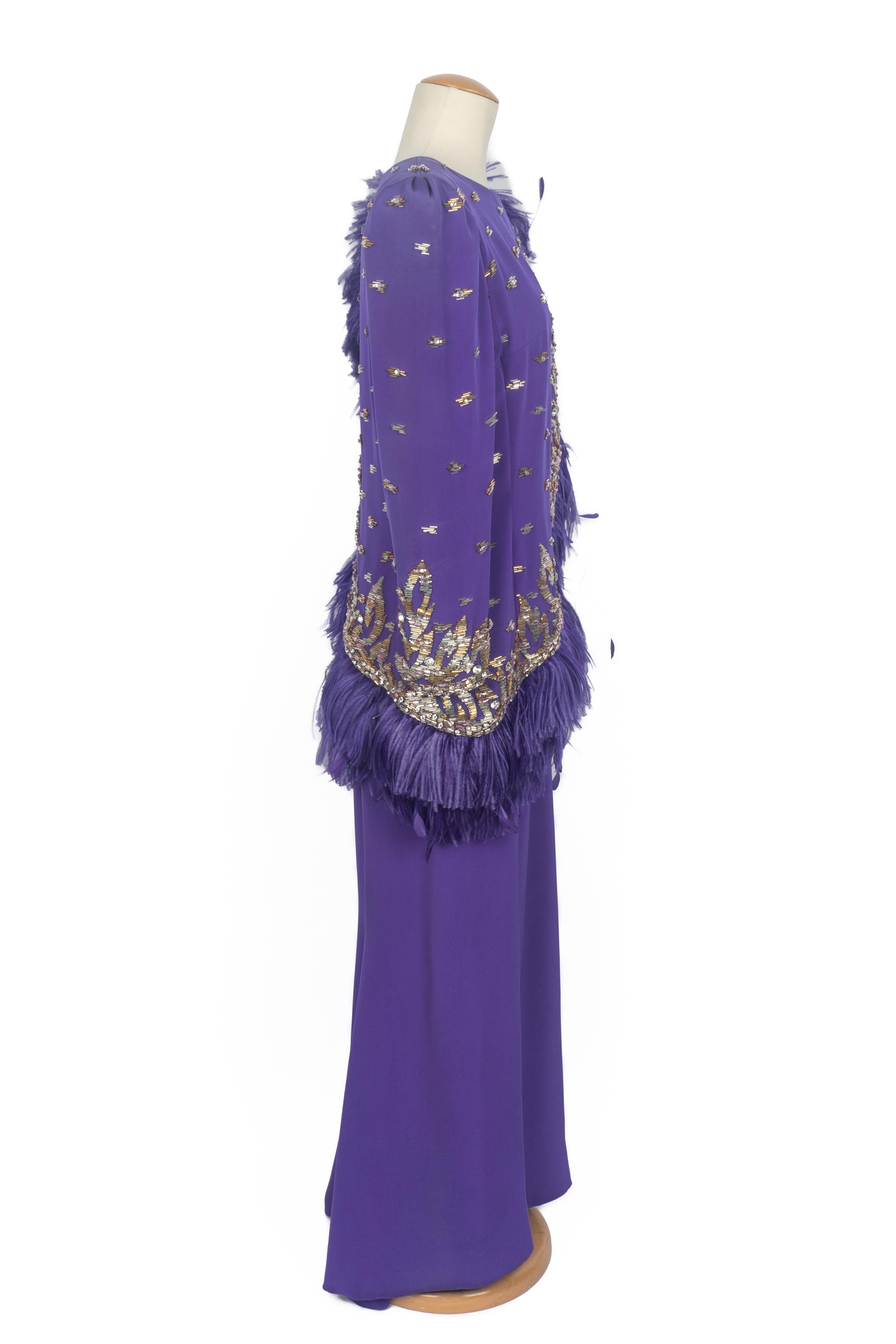 Robe Pierre Balmain Haute Couture Printemps-Eté 1986 Pour femmes en vente