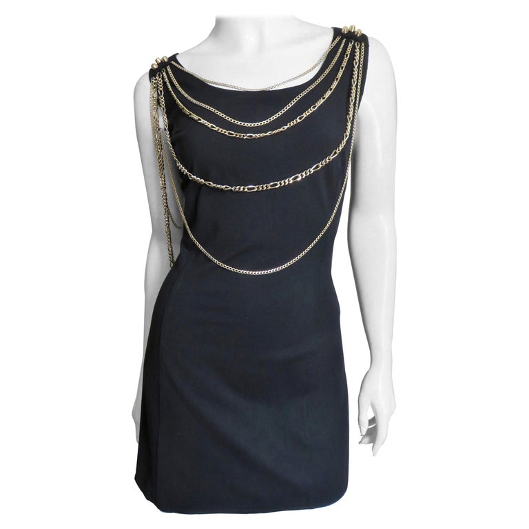 Pierre Balmain Dress with Chains For Sale at 1stDibs chain, nice chain red balmain, chains clothing