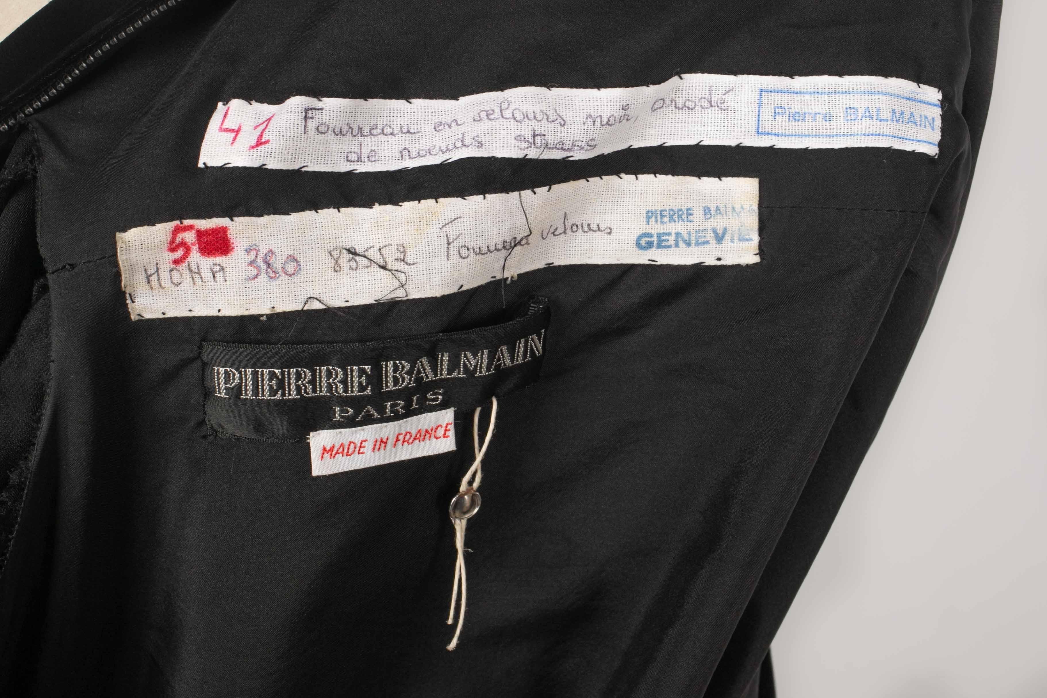 Vestido de Pierre Balmain Haute Couture 1983 en venta 8