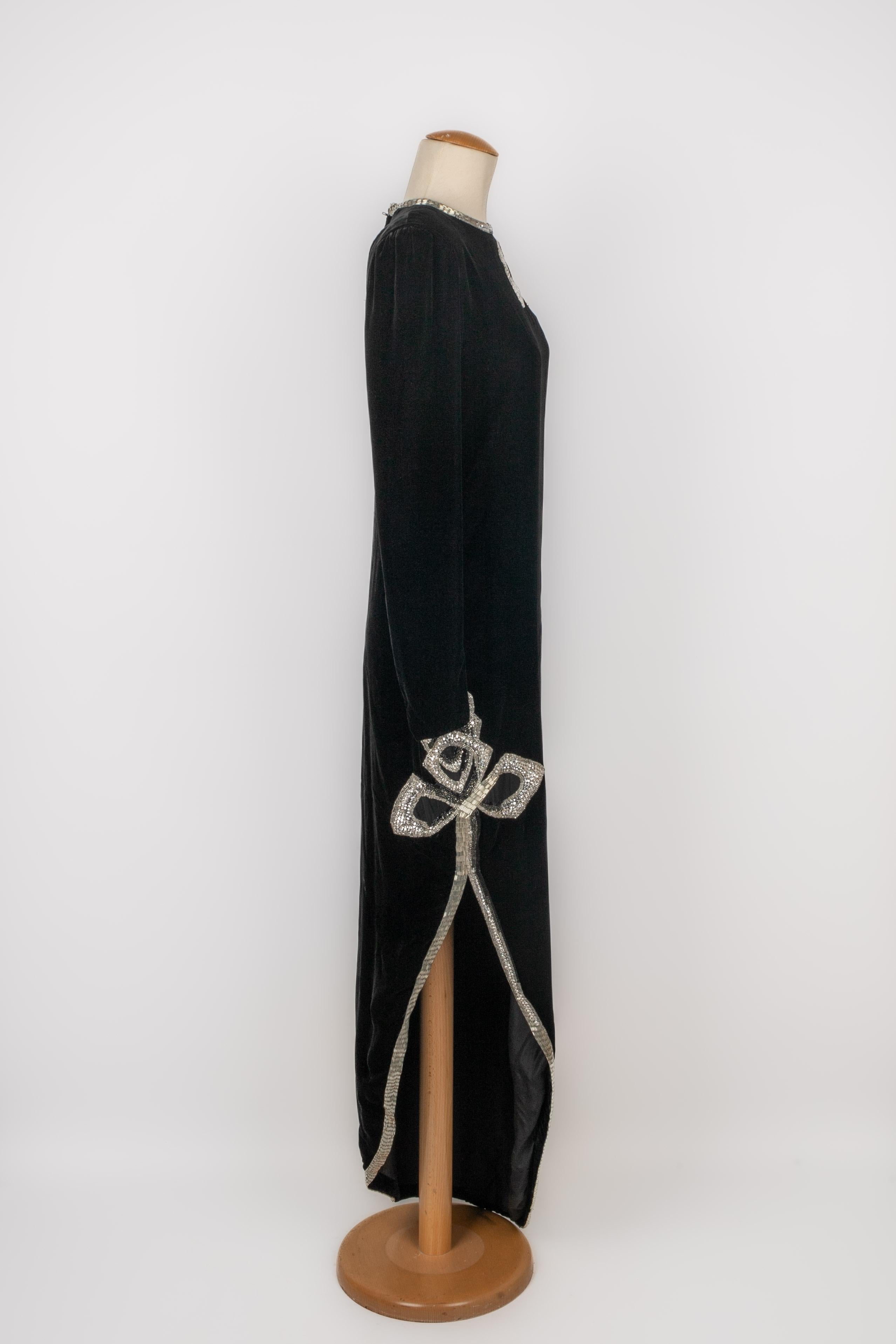 Vestido de Pierre Balmain Haute Couture 1983 Negro en venta