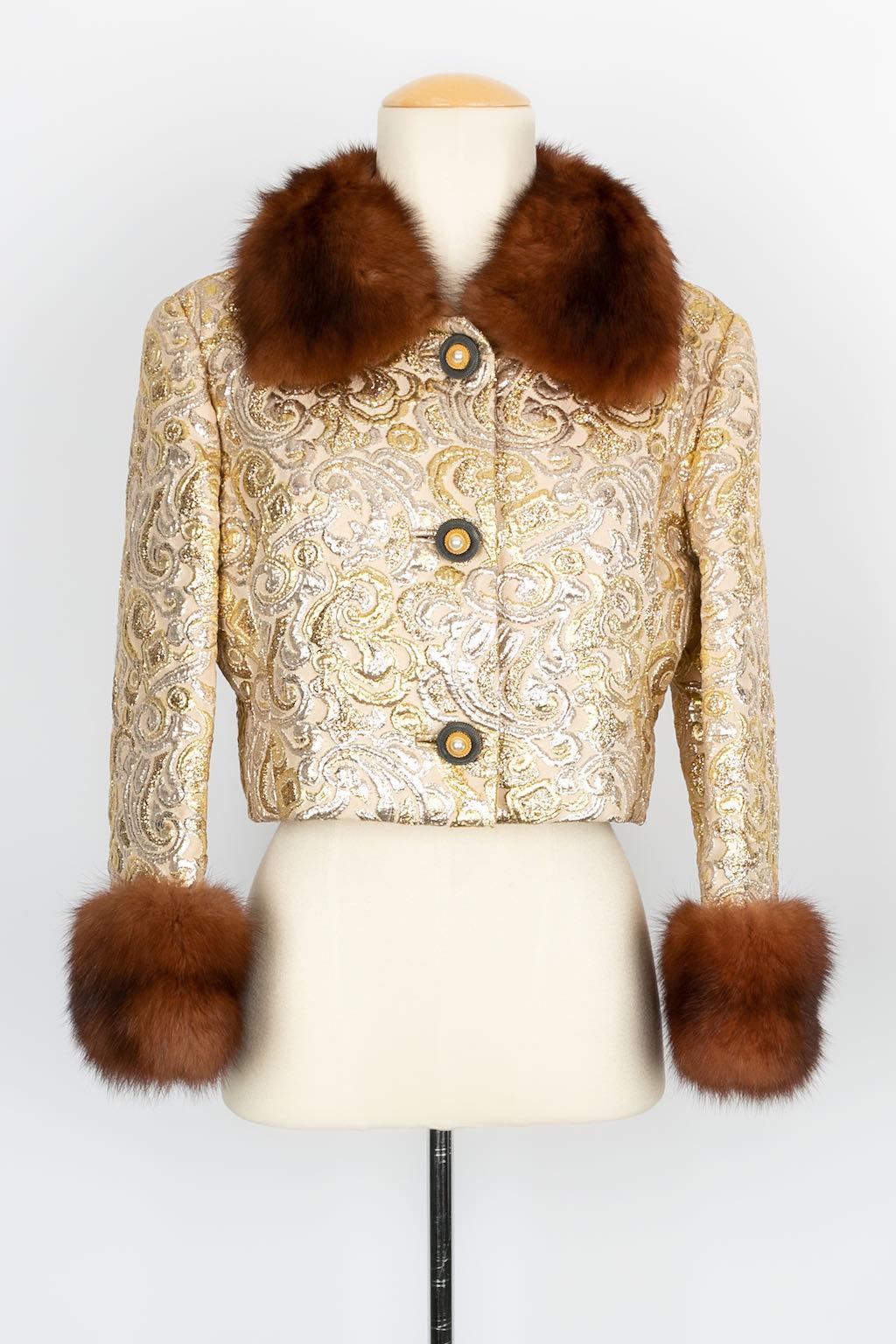 Pierre Balmain Haute Couture Fur and Silk Crep Set 10