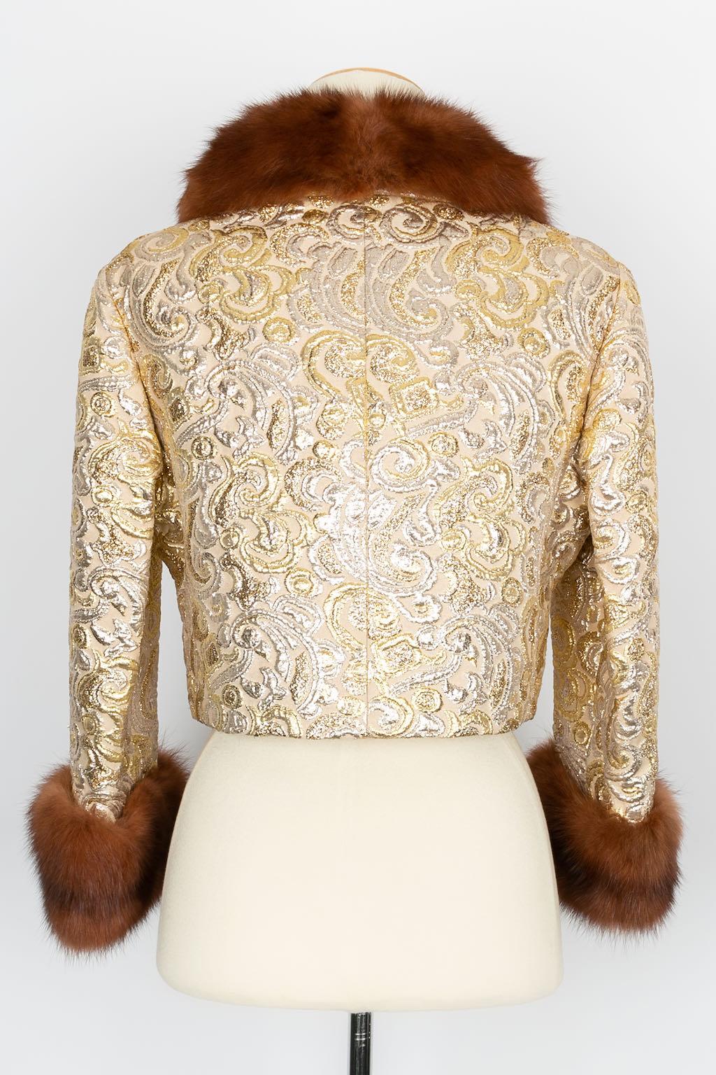 Pierre Balmain Haute Couture Fur and Silk Crep Set 11