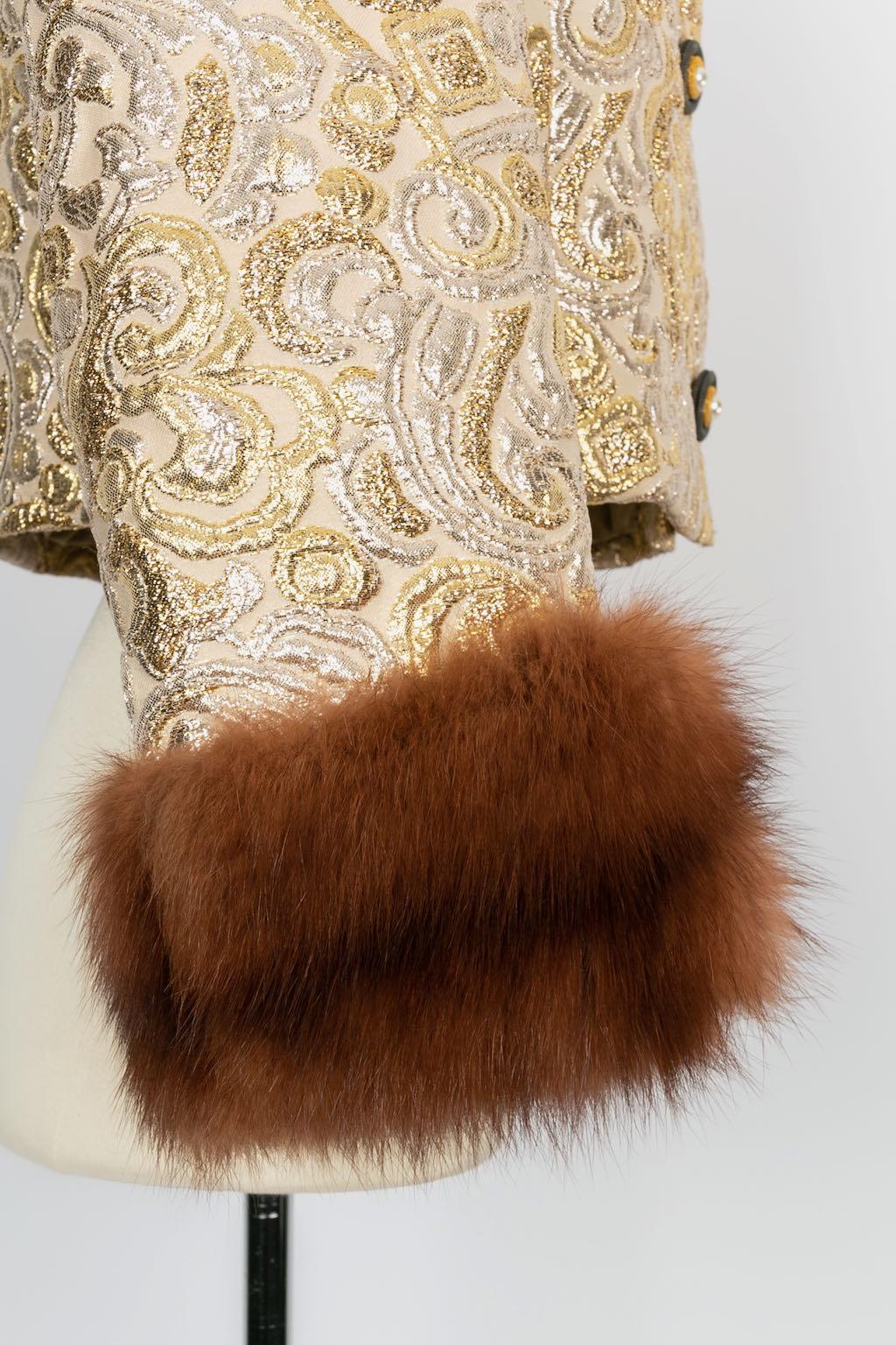 Pierre Balmain Haute Couture Fur and Silk Crep Set 13