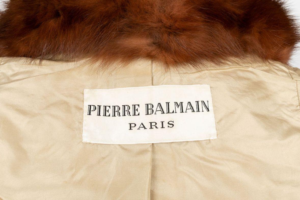 Pierre Balmain Haute Couture Fur and Silk Crep Set 14