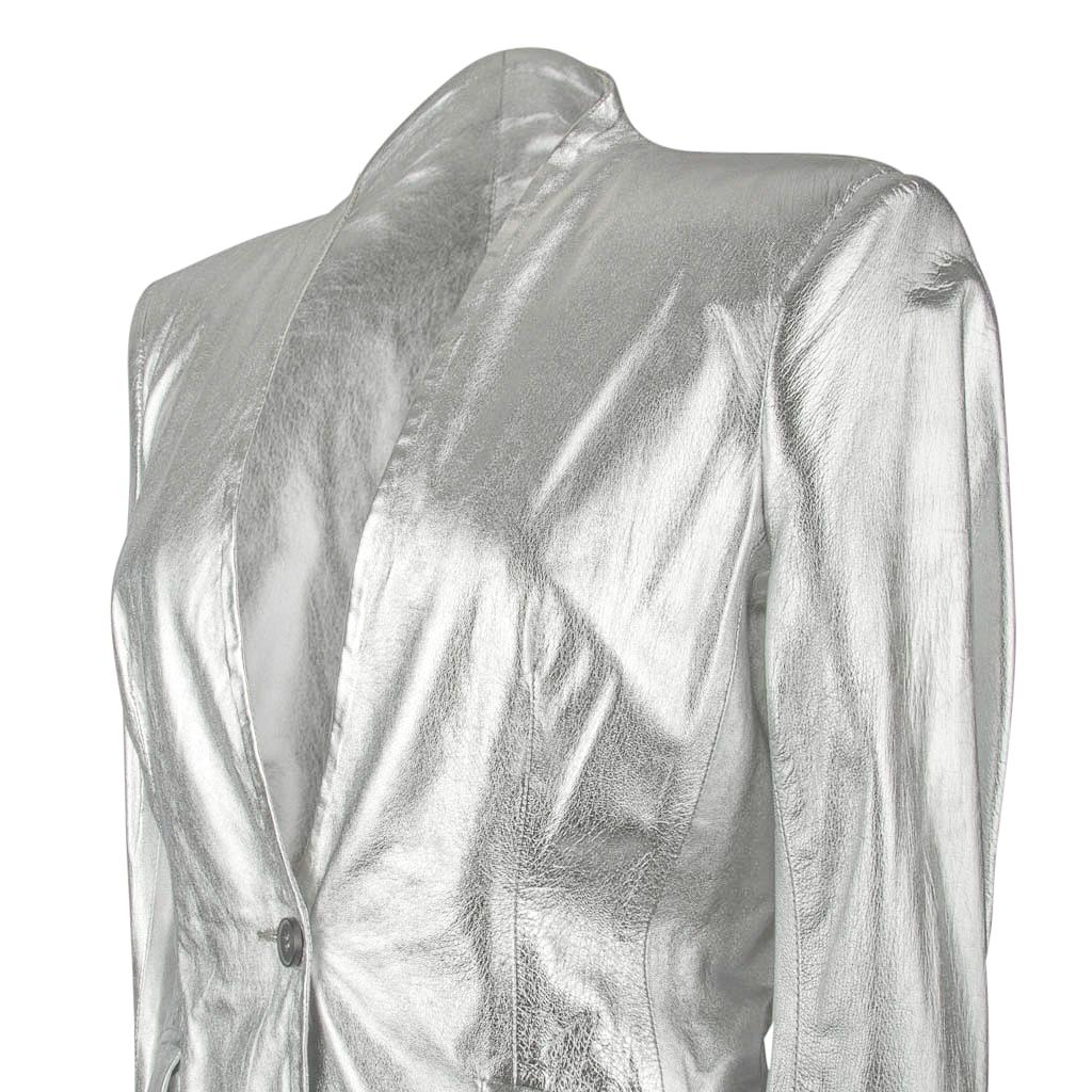 balmain jacket silver
