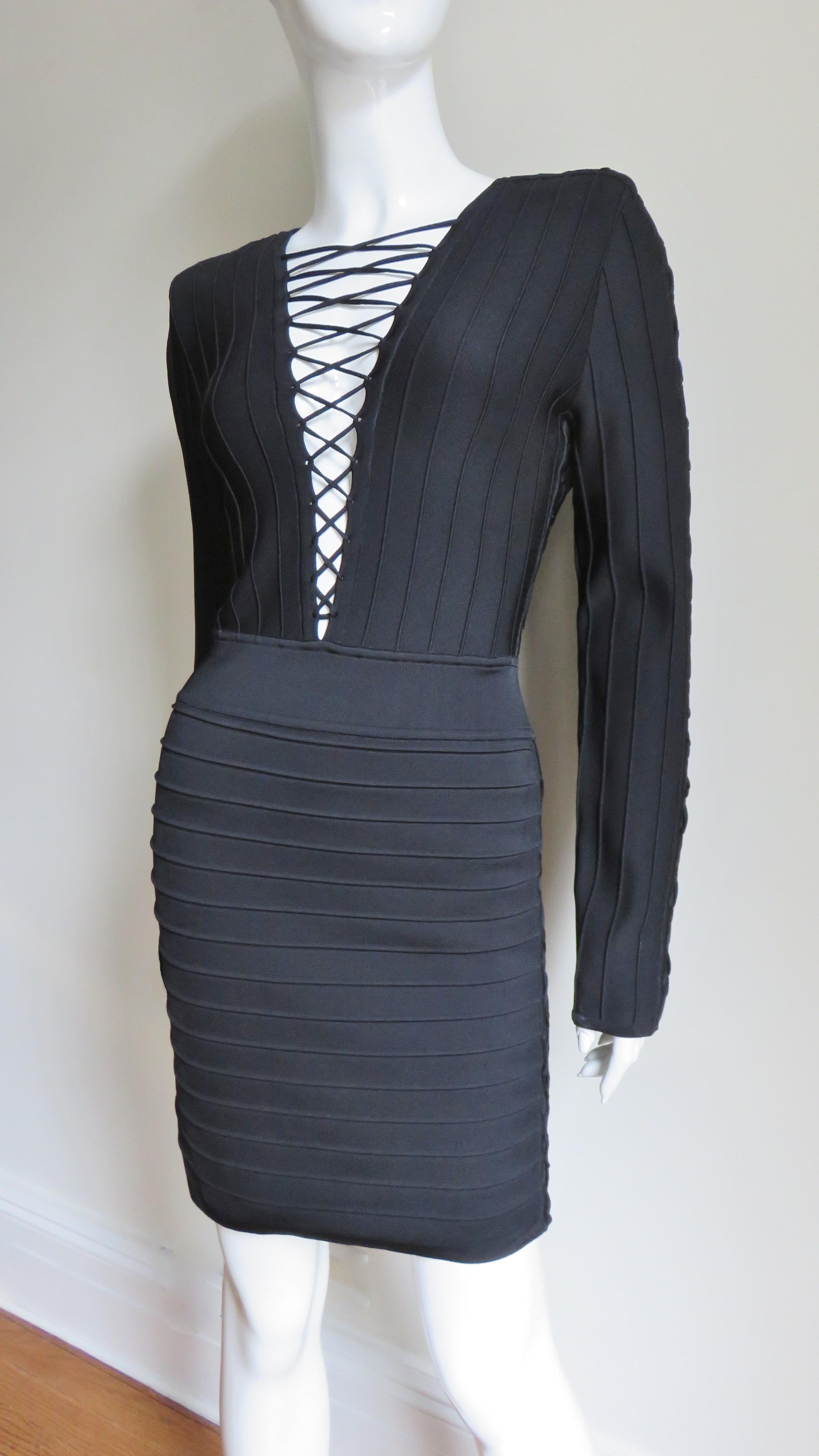 Pierre Balmain New Lace Up Bandage Dress For Sale 1