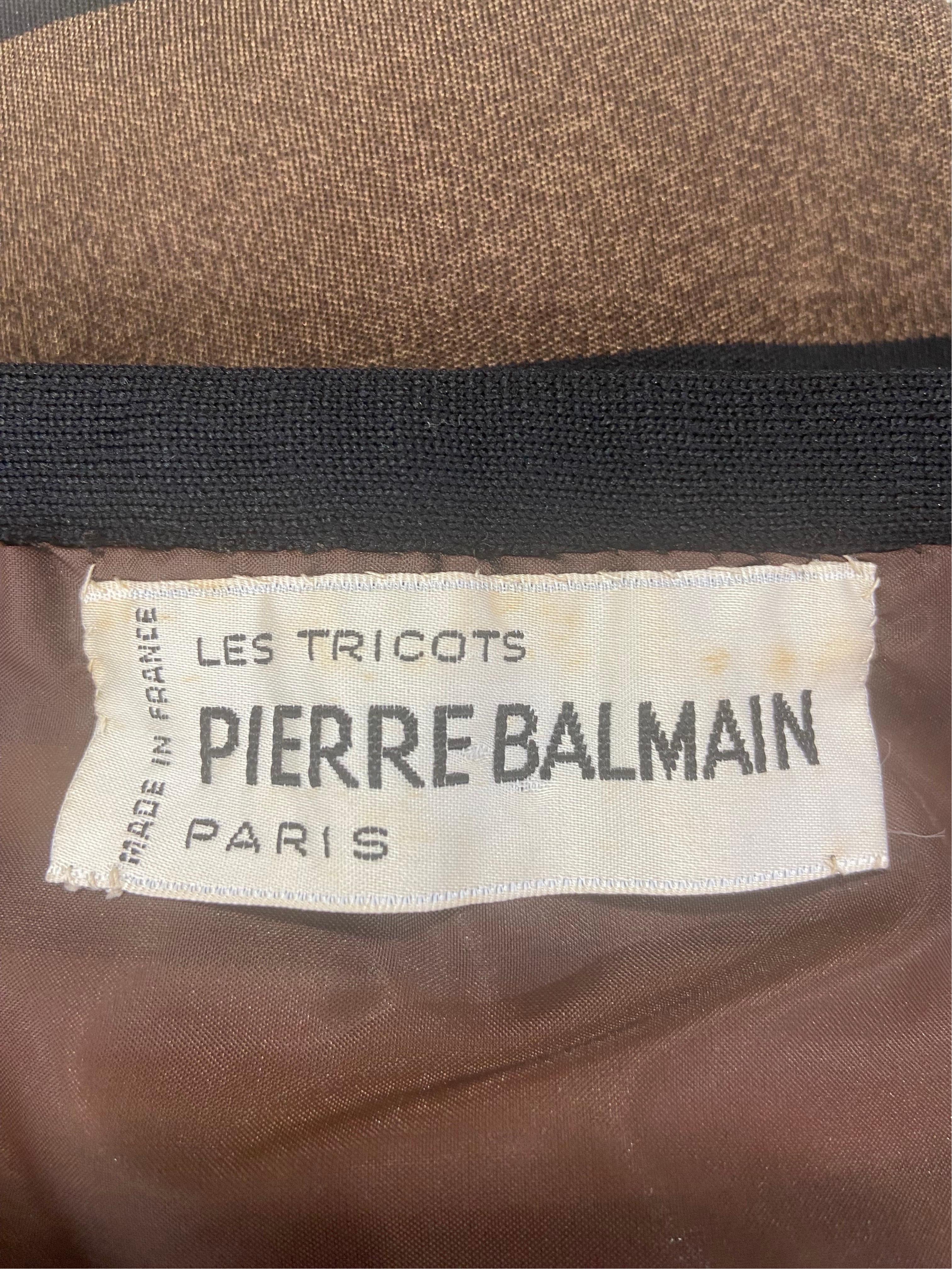 Pierre Balmain Les Tricots Demi Couture Stripe Dress & Shawl 1970s  10