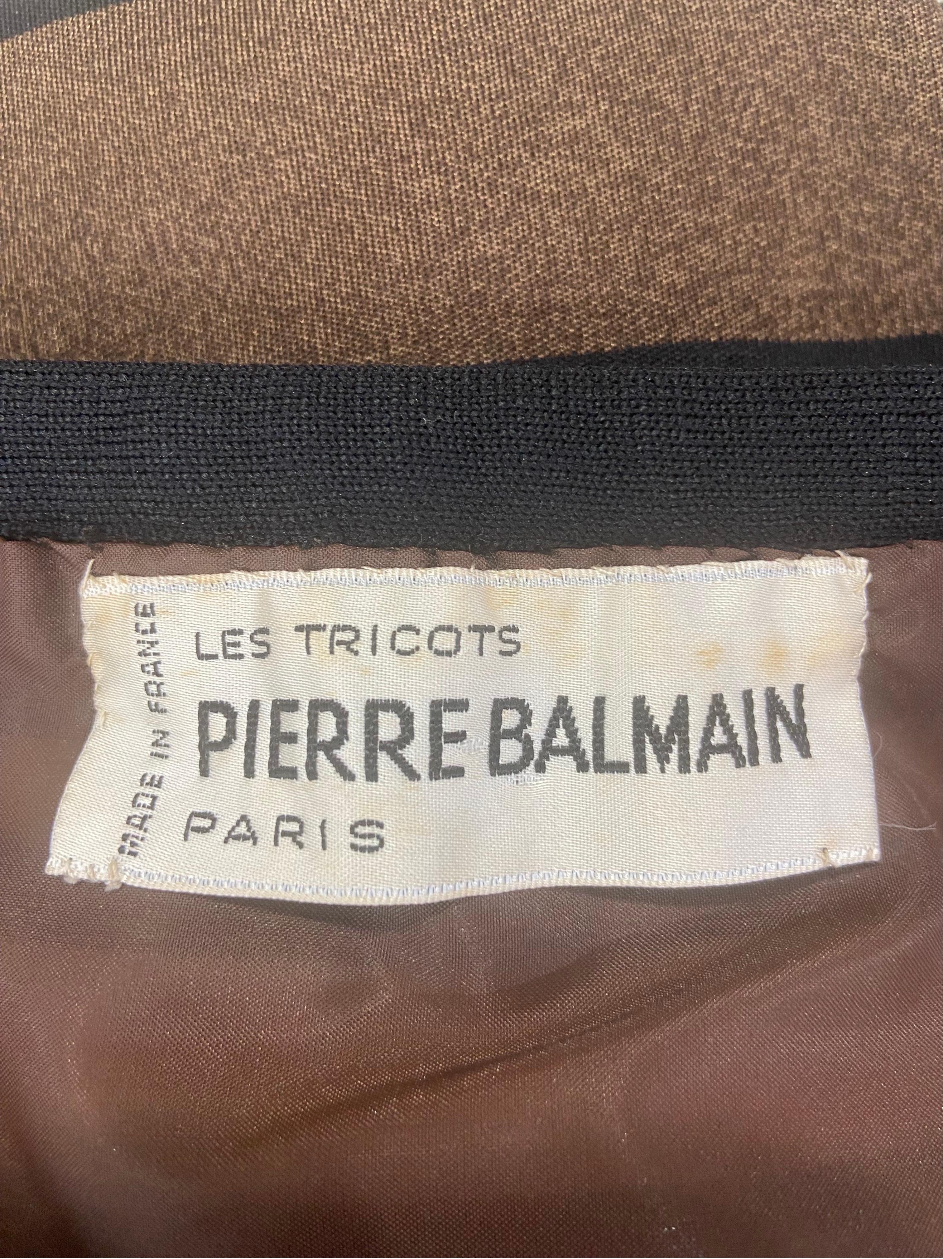 Pierre Balmain Les Tricots Demi Couture Stripe Dress & Shawl 1970s 10