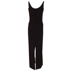 Pierre Balmain Haute Couture Long Navy Wool Crepe Dress, Circa 1960