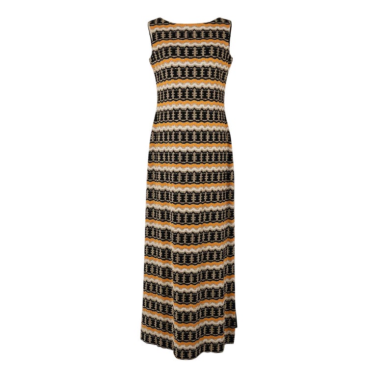 Pierre Balmain Long Patterned Dress For Sale at 1stDibs