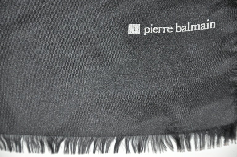 Pierre Balmain Men's Signature Combination of Silk and Merino Scarf For Sale 5